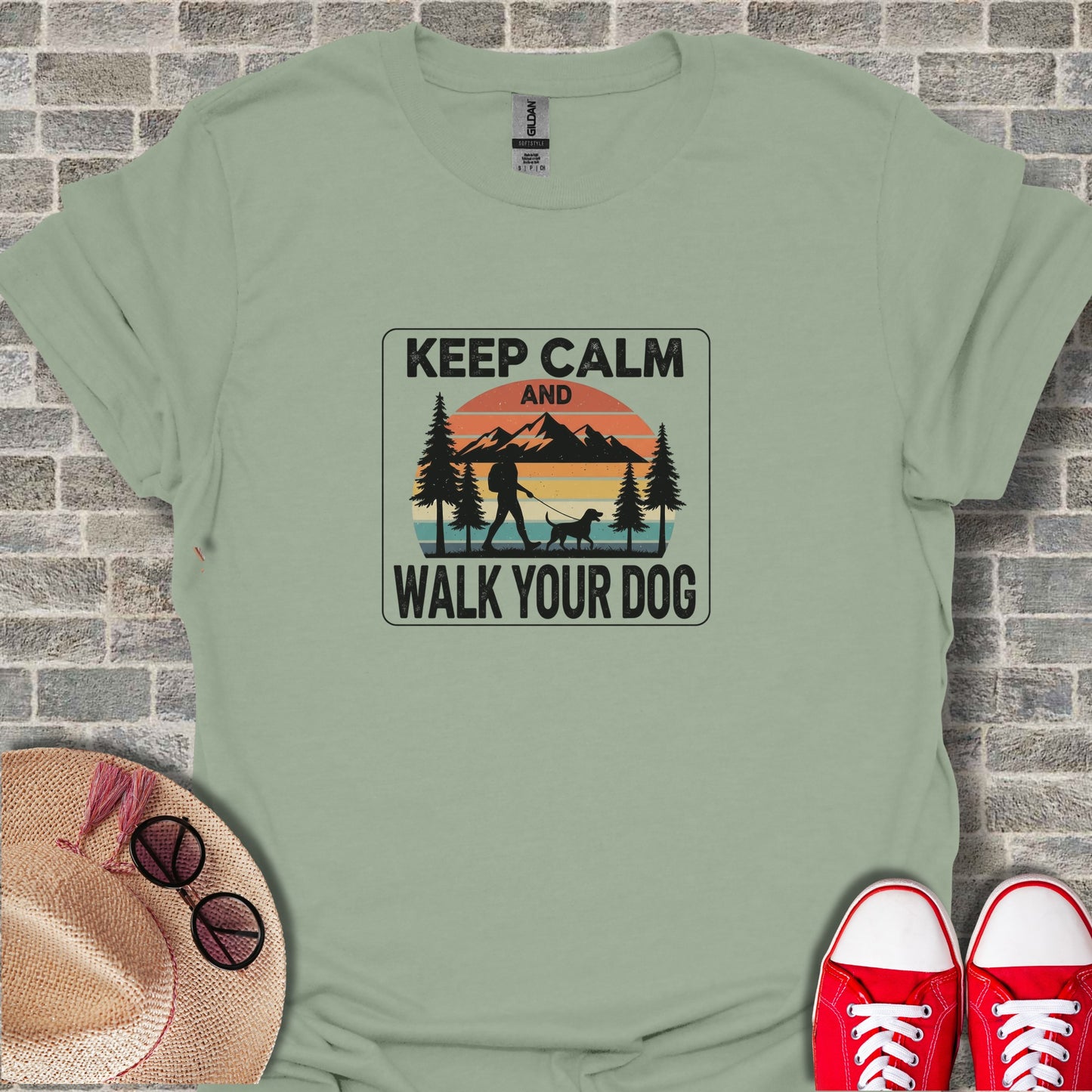 Keep Calm and Walk Your Dog Graphic Tee