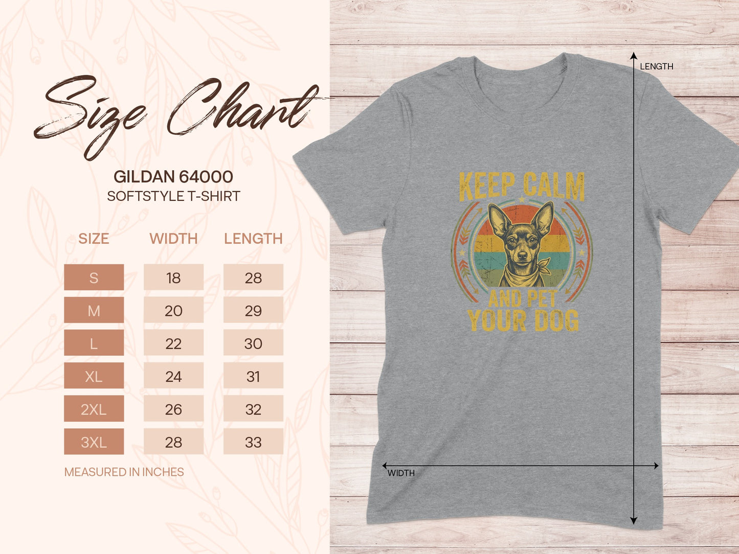 Keep Calm And Pet Your Dog Gildan 64000 Softstyle T-Shirt