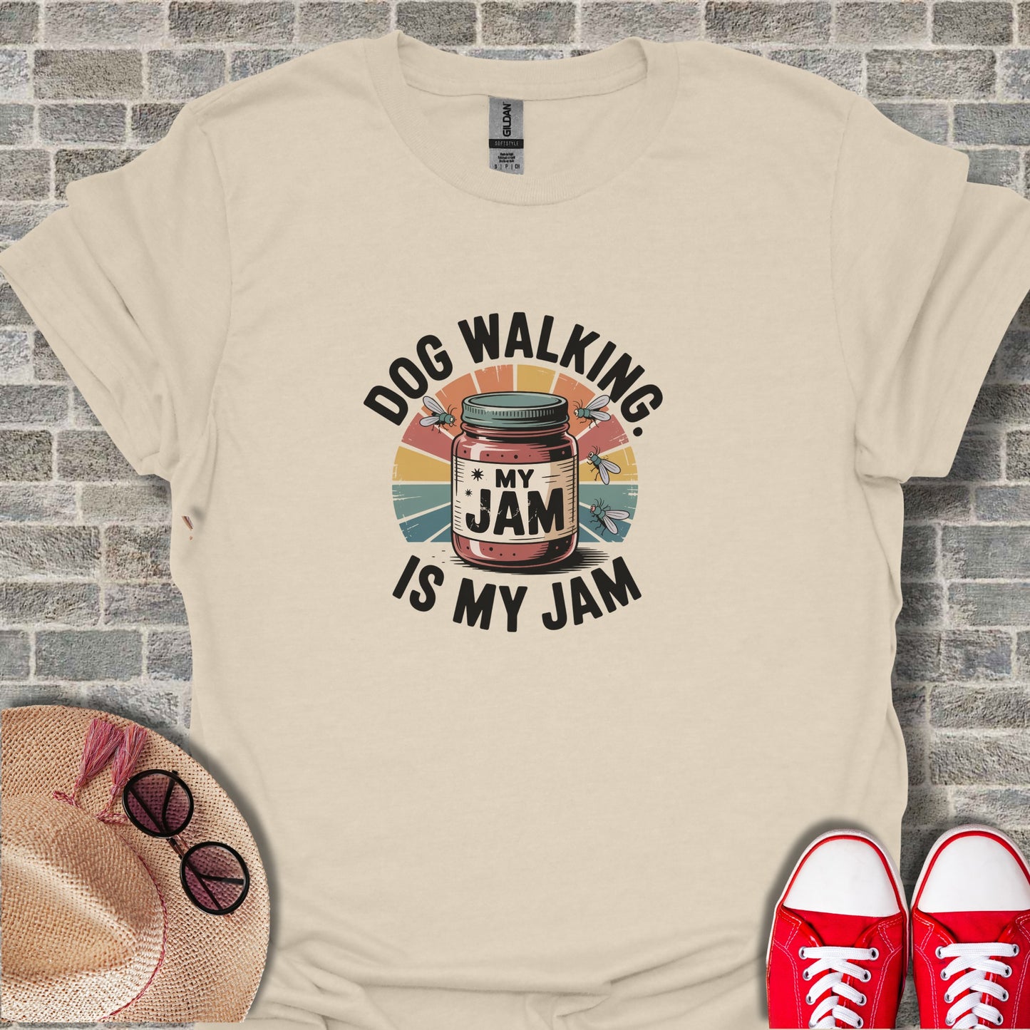 Dog Walking My Jam Graphic Tee for Casual Look
