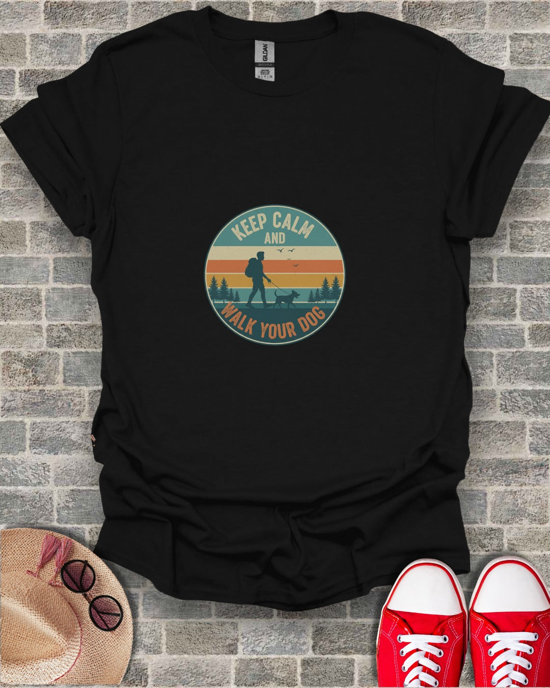 Keep Calm And Walk Your Dog Graphic Tee product