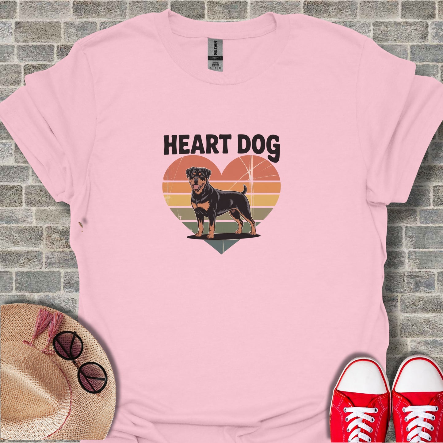 Heart Dog Graphic Tee for Dog Lovers Shirt