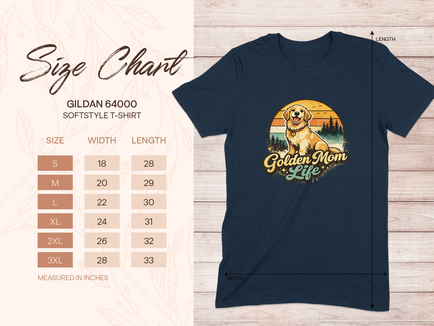 Golden Retriever Mom Life Gildan 64000 T-Shirt product type
