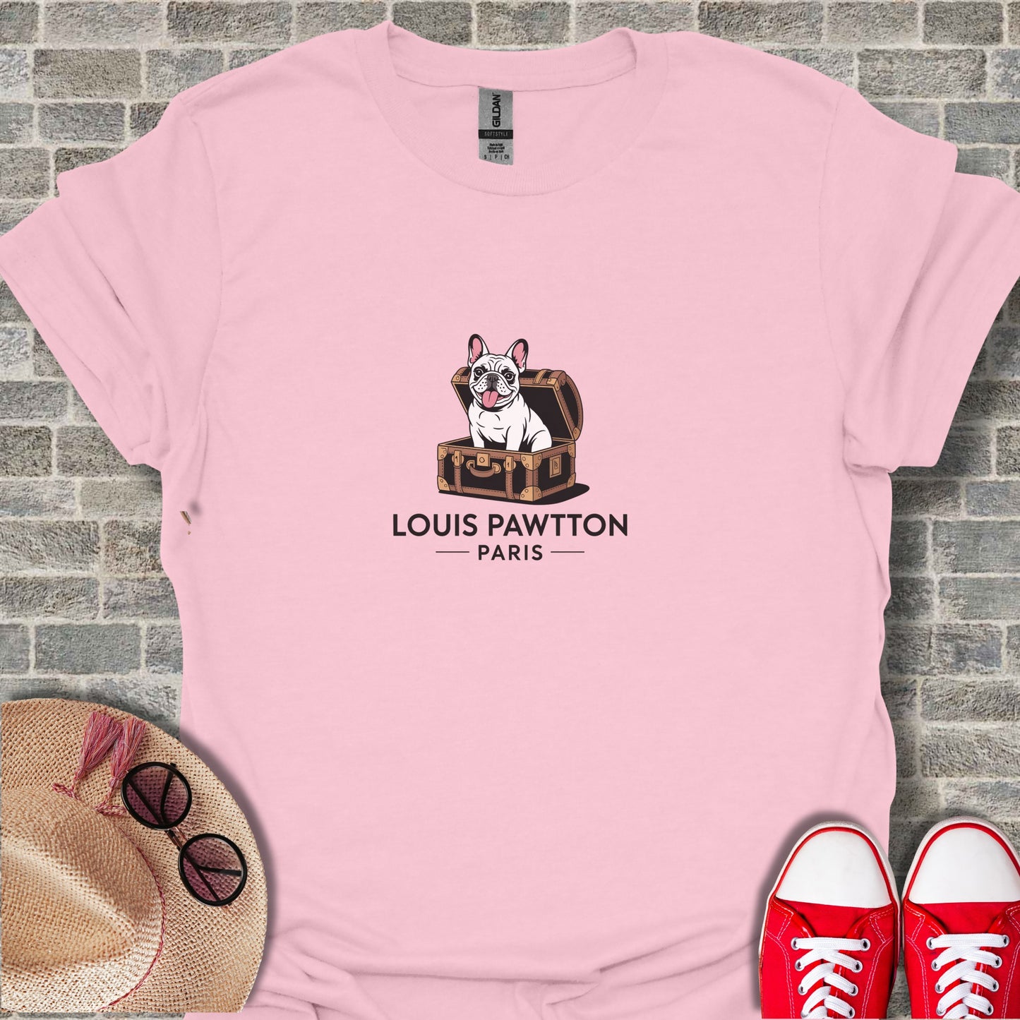 Cute French Bulldog in Trunk Graphic T-Shirt