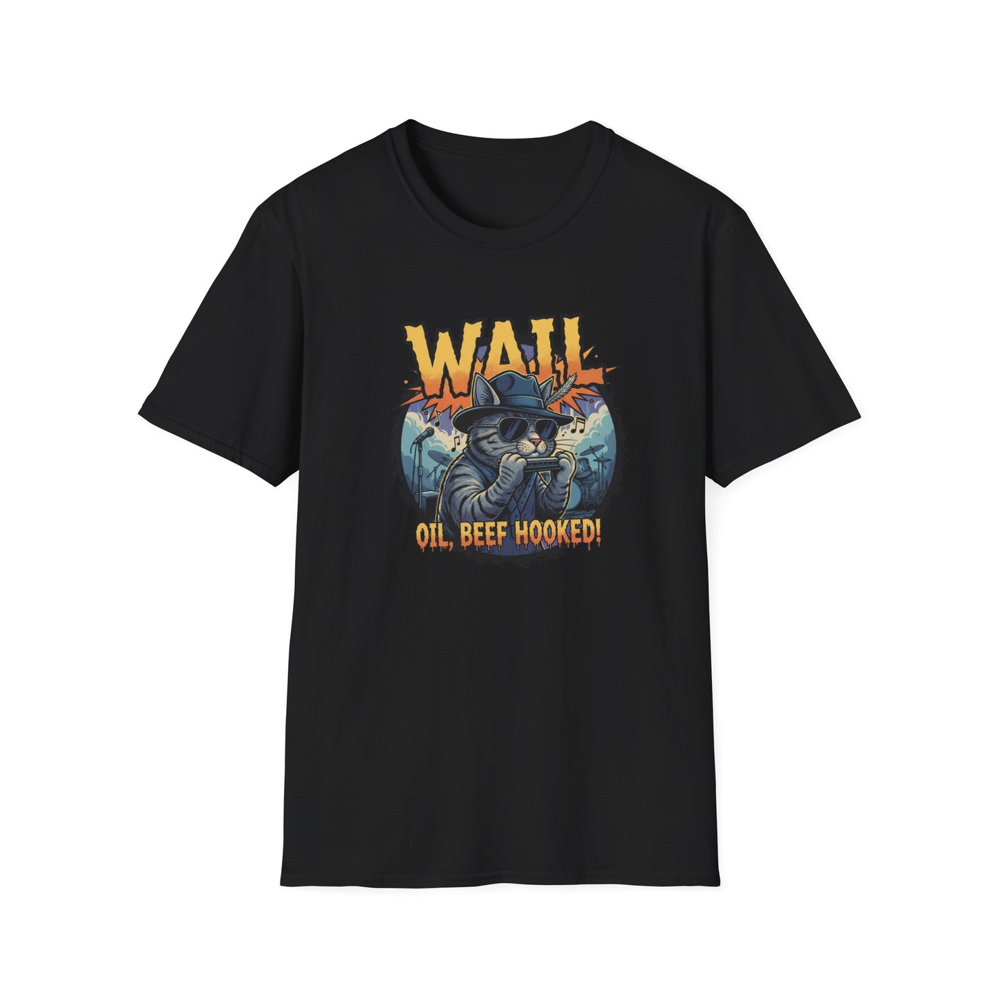 Wail Oil beef hooked, Cat Lover Gift, Outdoor Activity Shirt, Funny Gift for Dad, Summer BBQ Essential