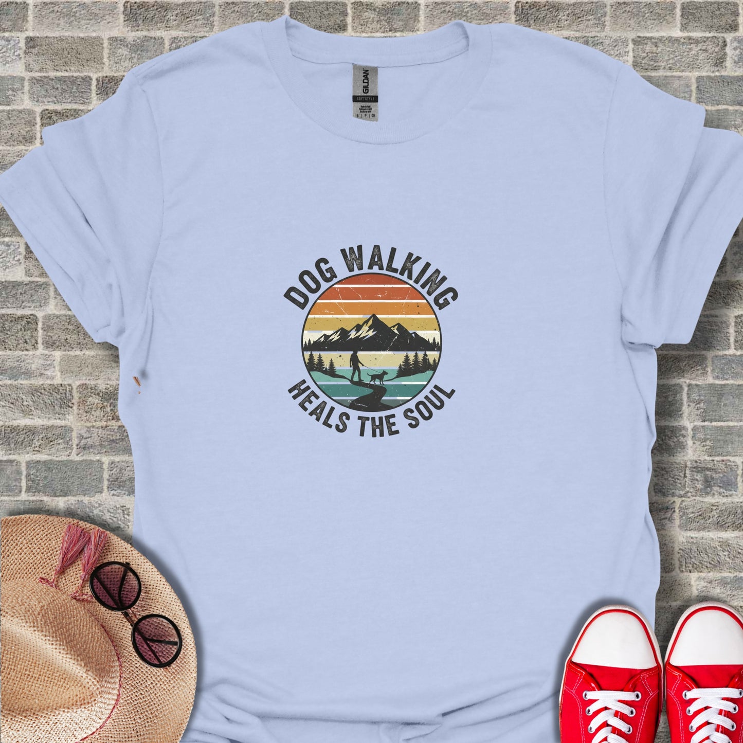 Dog Walking Heals The Soul Graphic T-Shirt