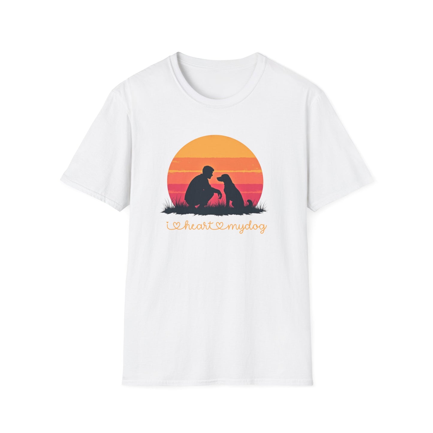 'I Heart My Dog' Phrase, Vintage Dog Lover T-Shirt