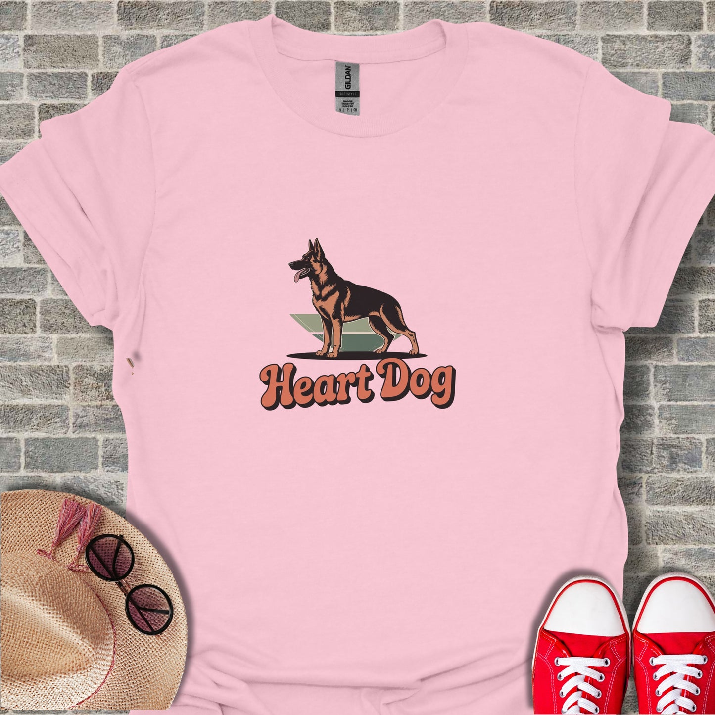 Heart Dog Graphic Tee Perfect for Dog Lovers