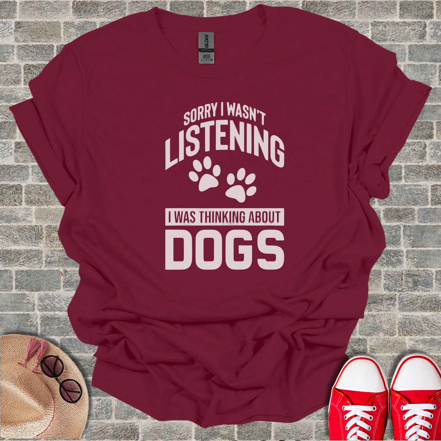 Sorry I Wasn't Listening Graphic Unisex Softstyle T-Shirt