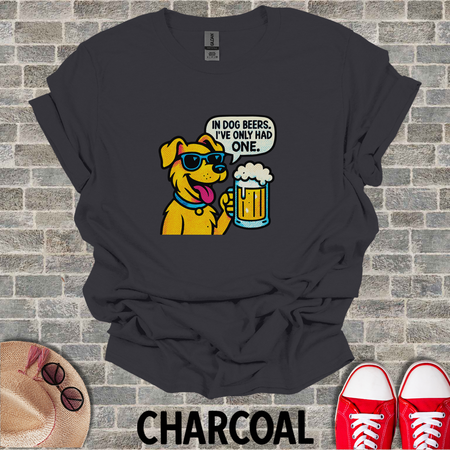 Funny Dog Beer Pun Graphic T-Shirt