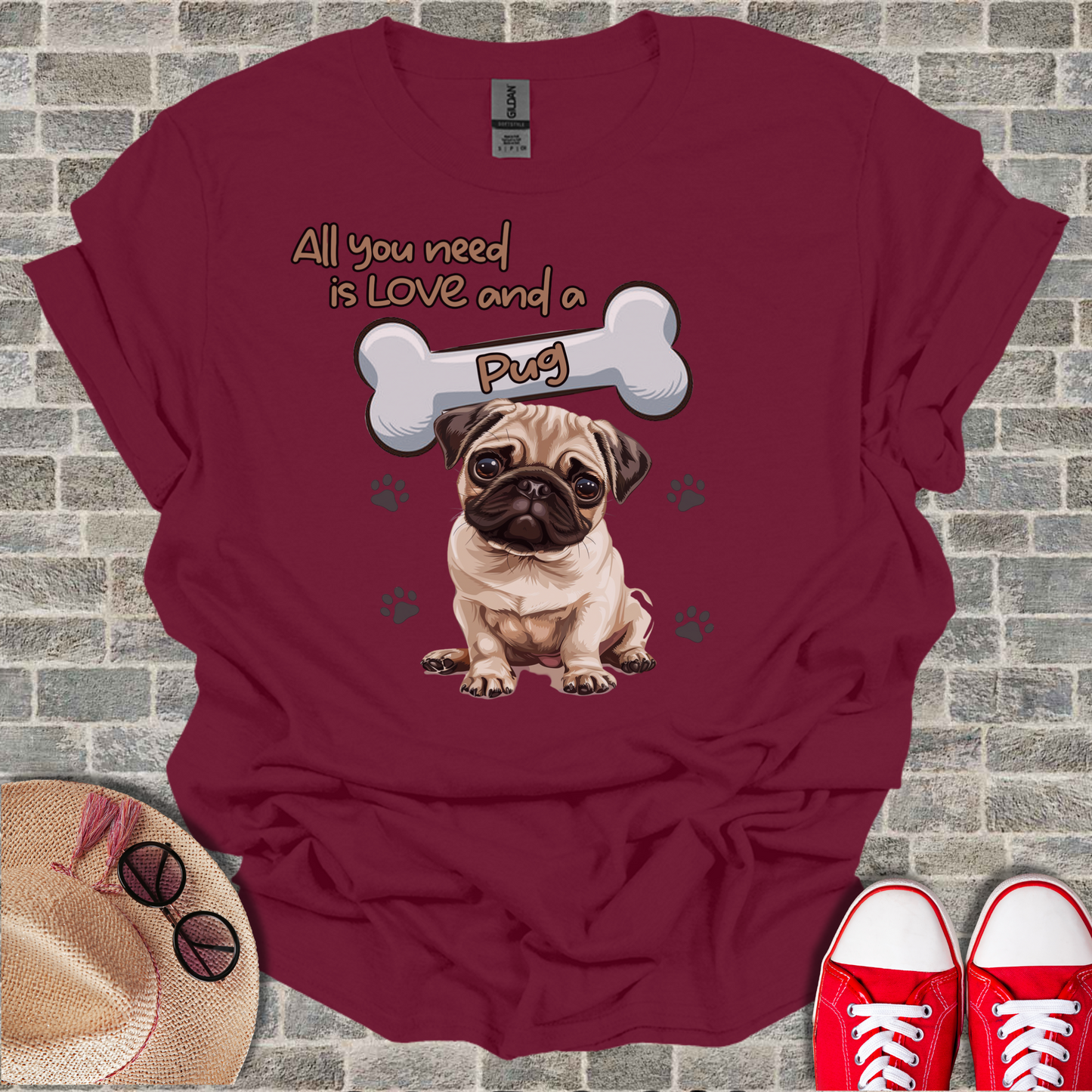 All You Need Is Love And A Pug T-Shirt