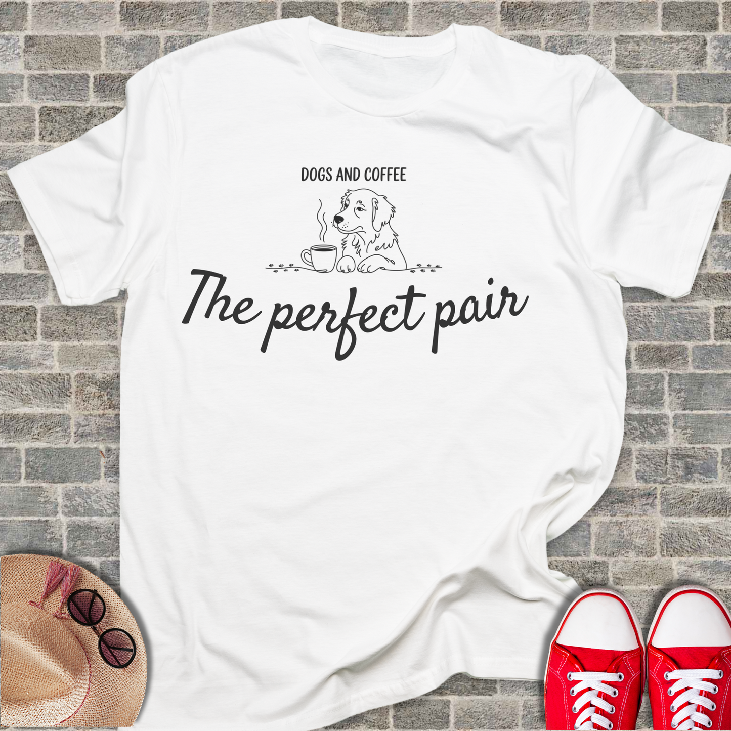 Dogs And Coffee The Perfect Pair T-Shirt