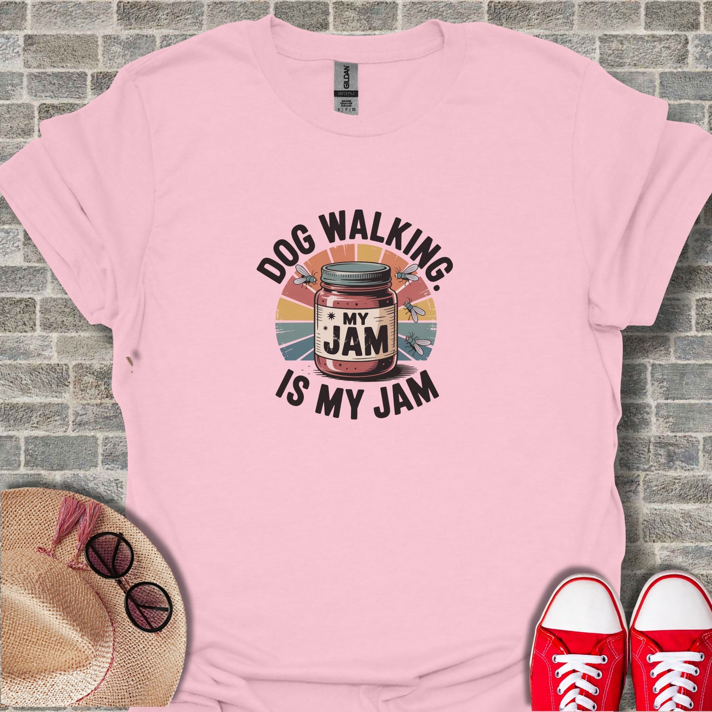 Dog Walking Is My Jam T-Shirt for Pet Enthusiasts