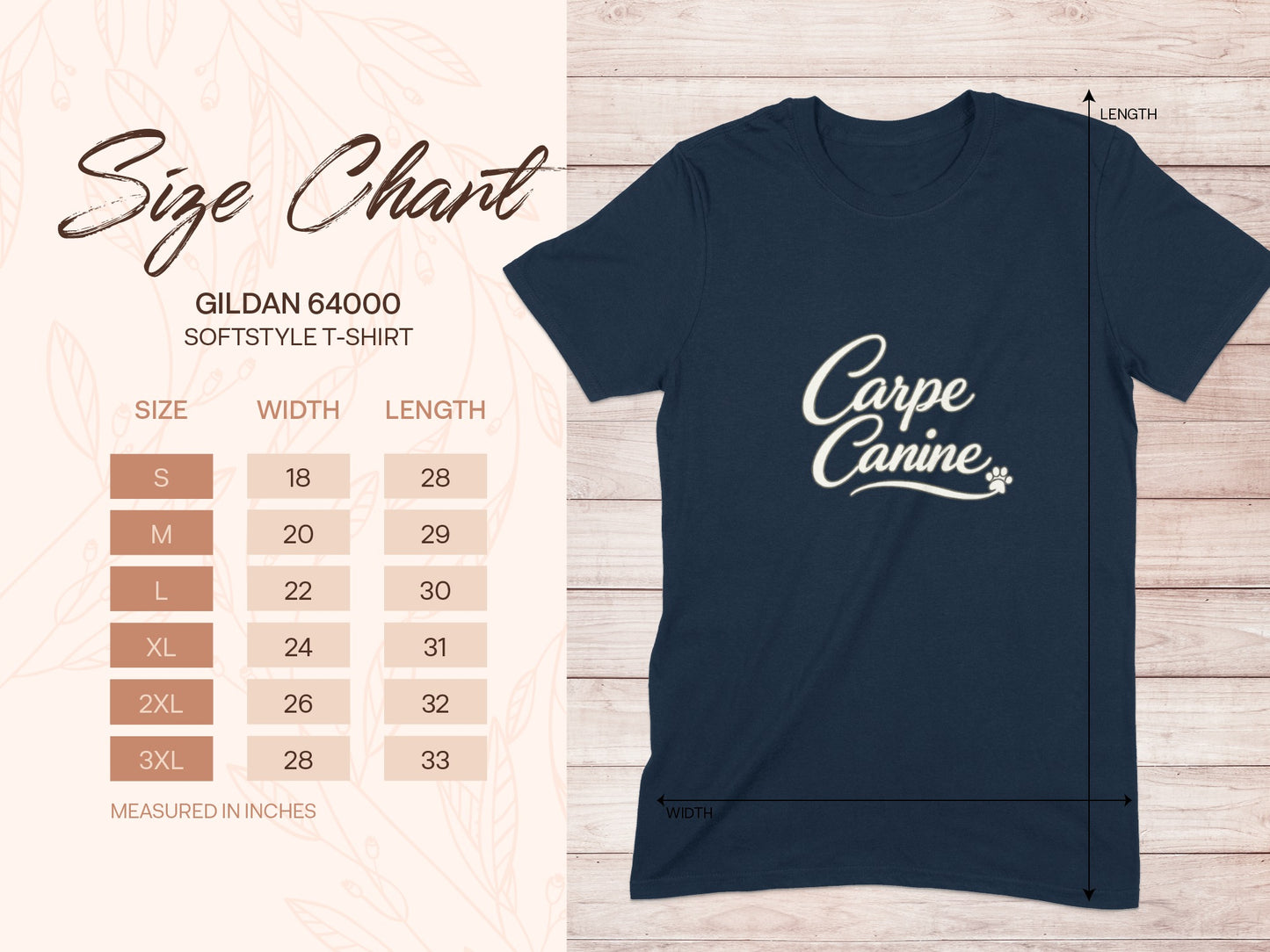 Carpe Canine Paw Print Unique Graphic T-Shirt product type