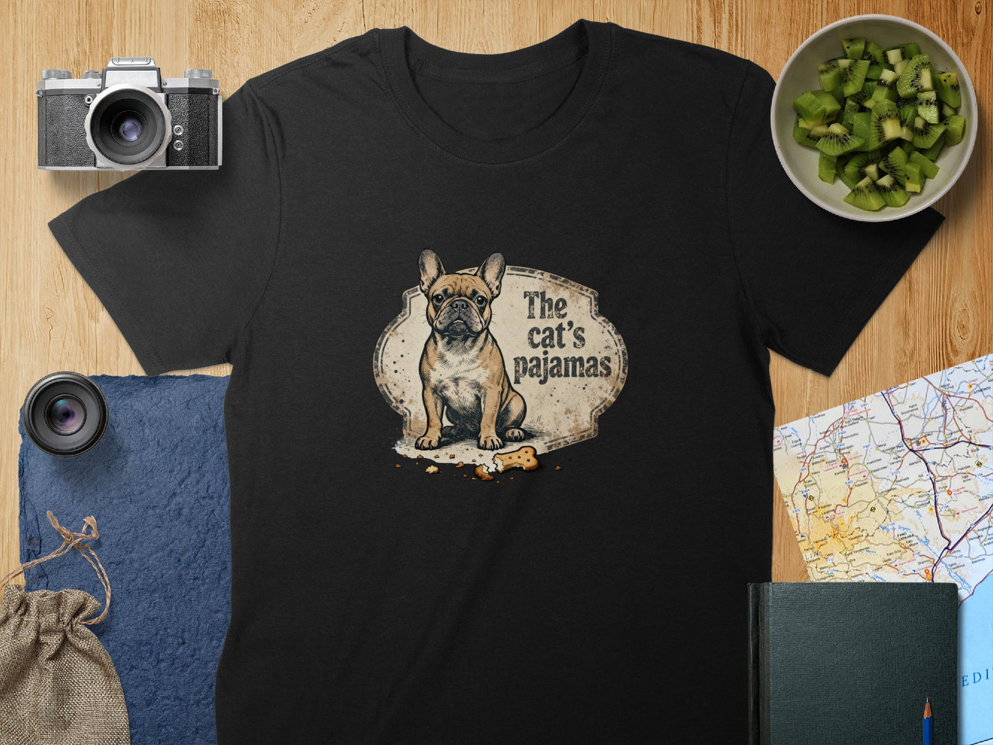 The Cat's Pajamas French Bulldog Graphic Tee