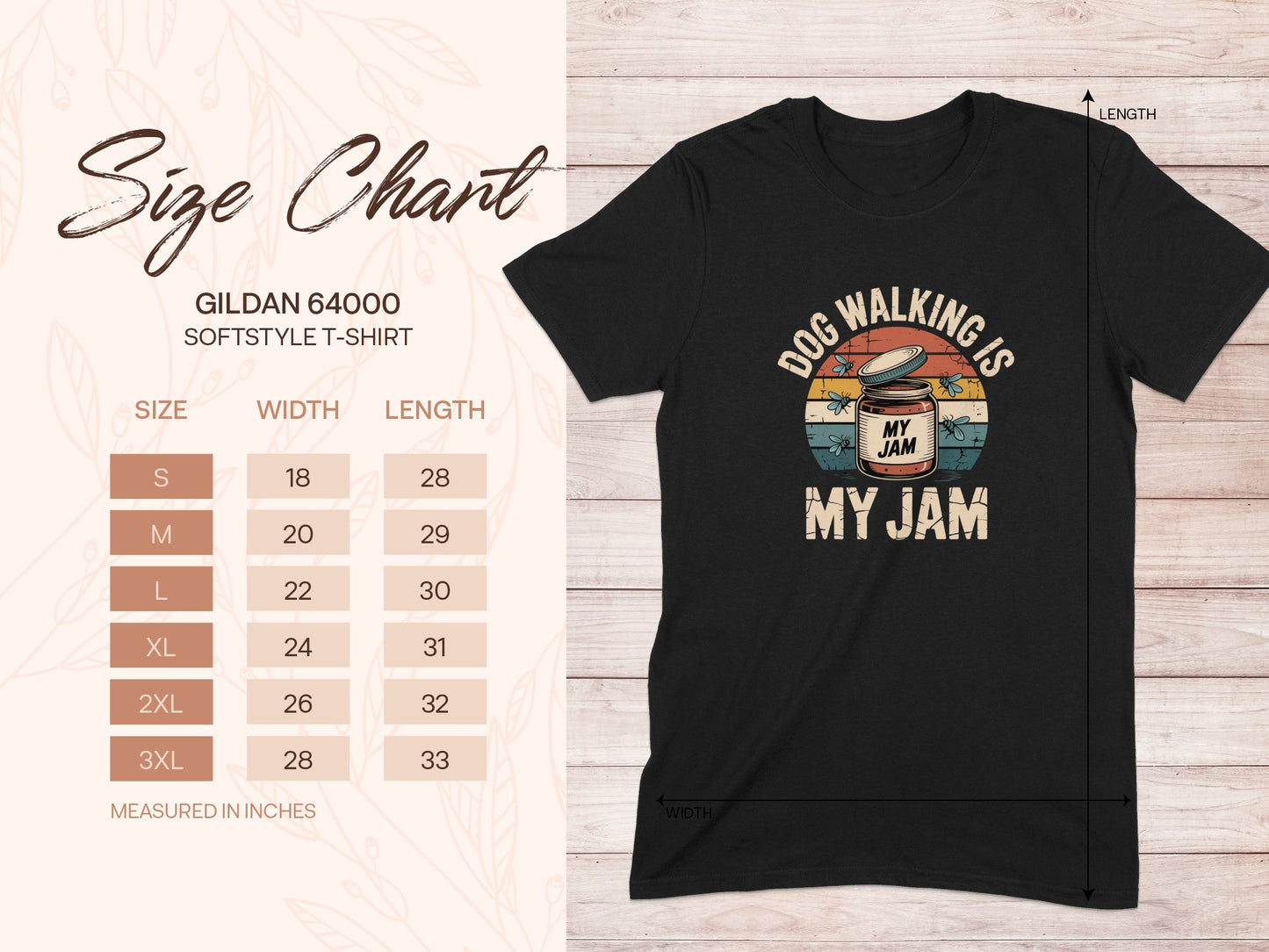 Dog Walking Is My Jam Gildan 64000 Softstyle T-Shirt product