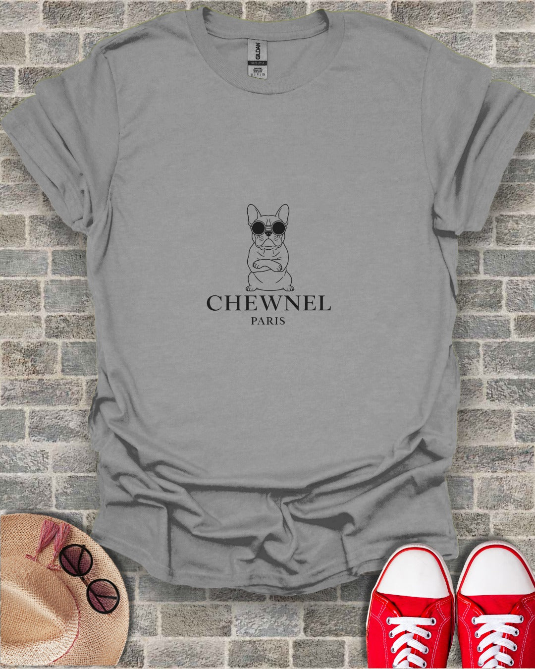 ChewneI Paris French Bulldog Graphic T-Shirt