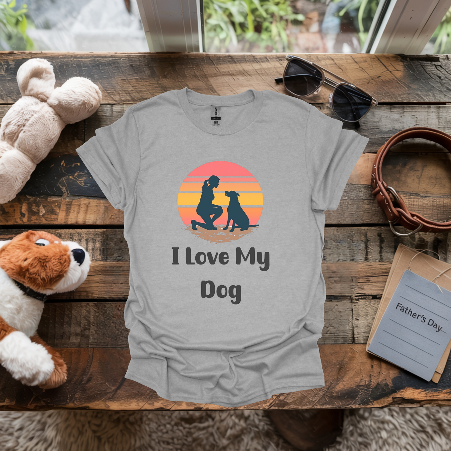 Silhouette T-Shirt - I Love My Dog Graphic Design