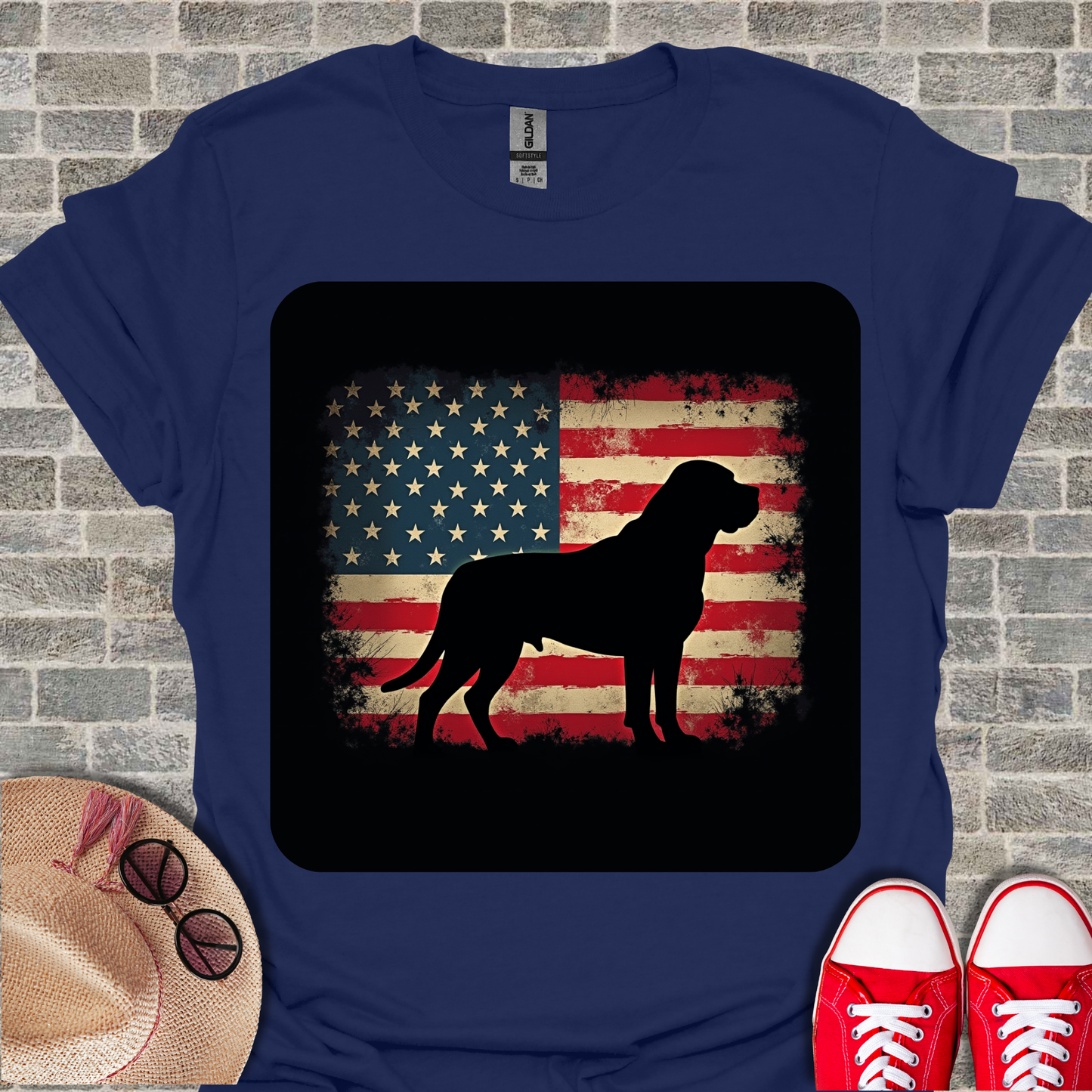 Cane Corso With Flag T Shirt