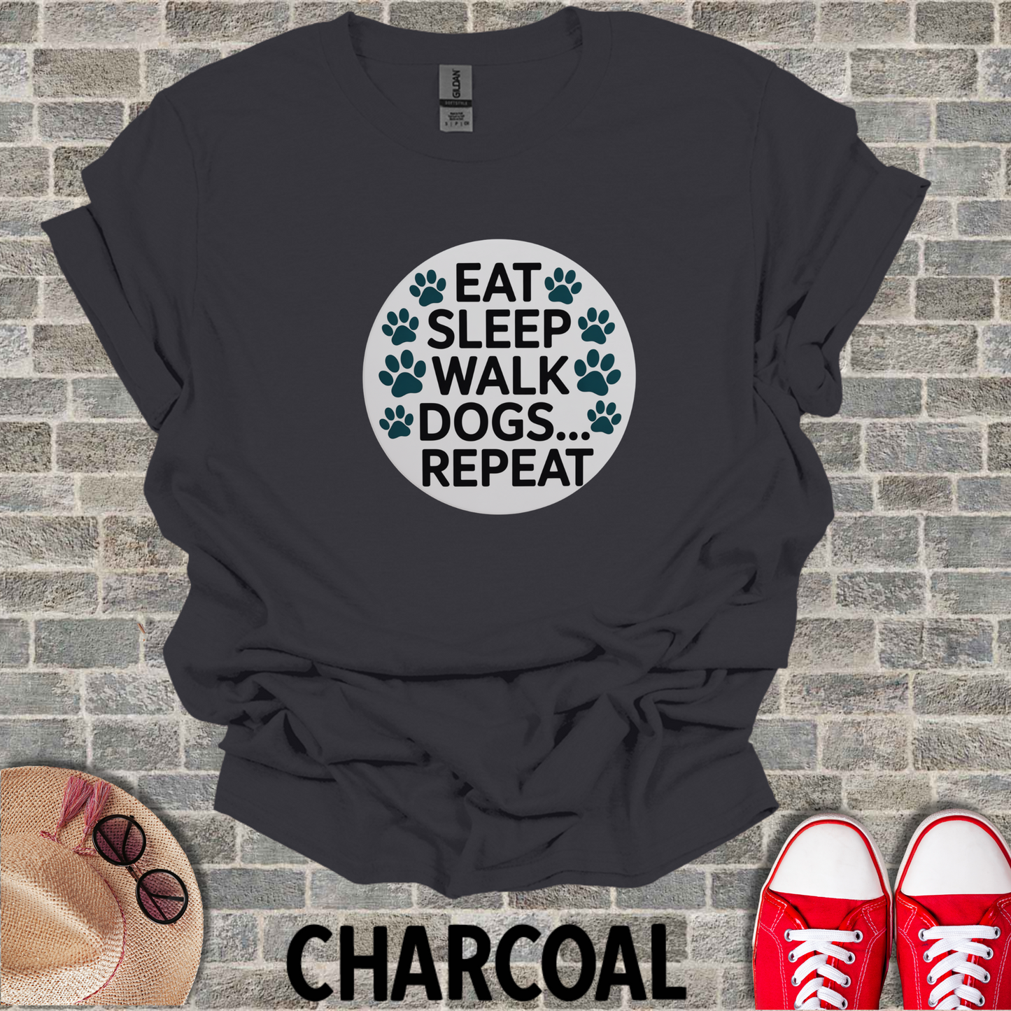 Circular Dog Lover Graphic T-Shirt
