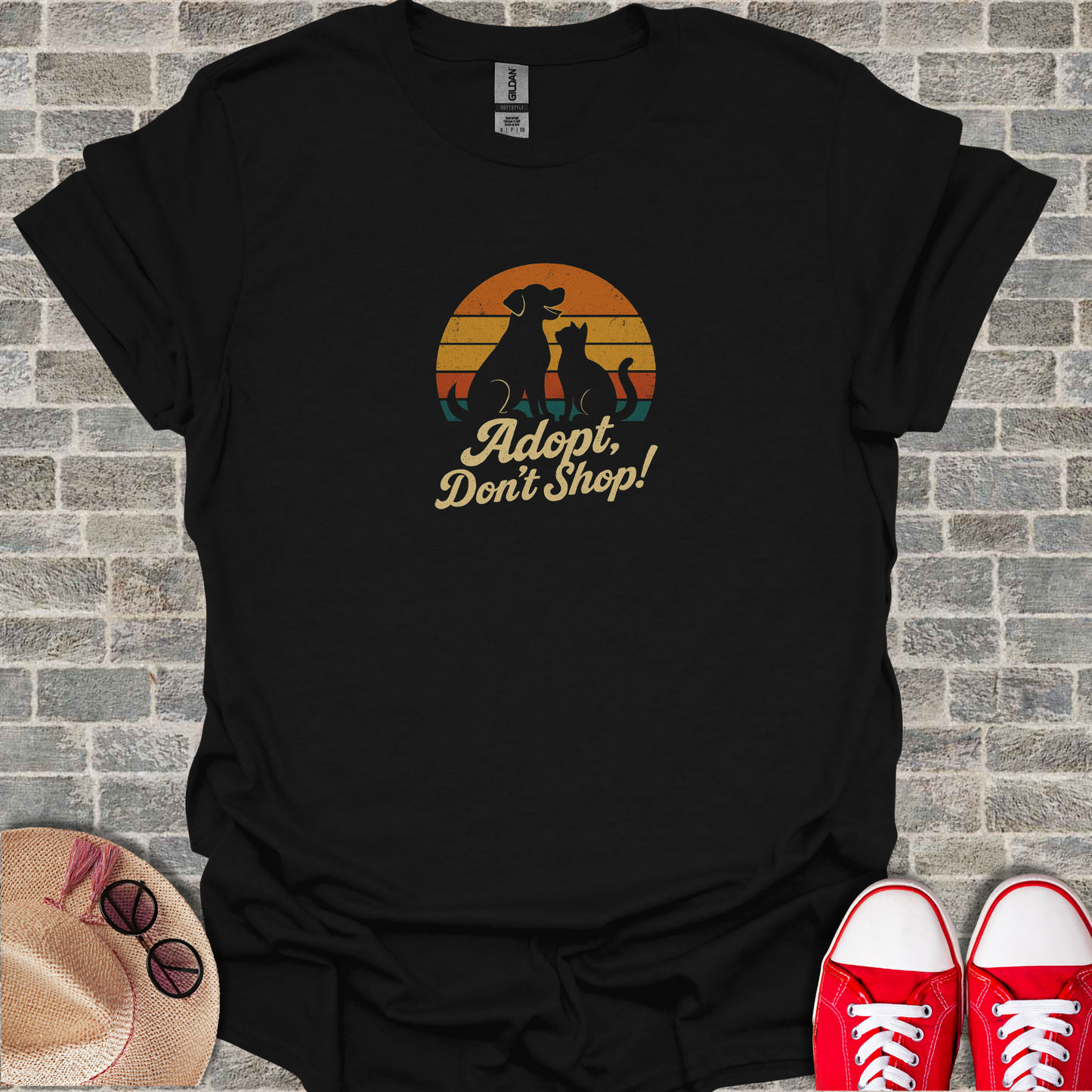 Adopt Don't Shop Animal Rescue Message T-Shirt