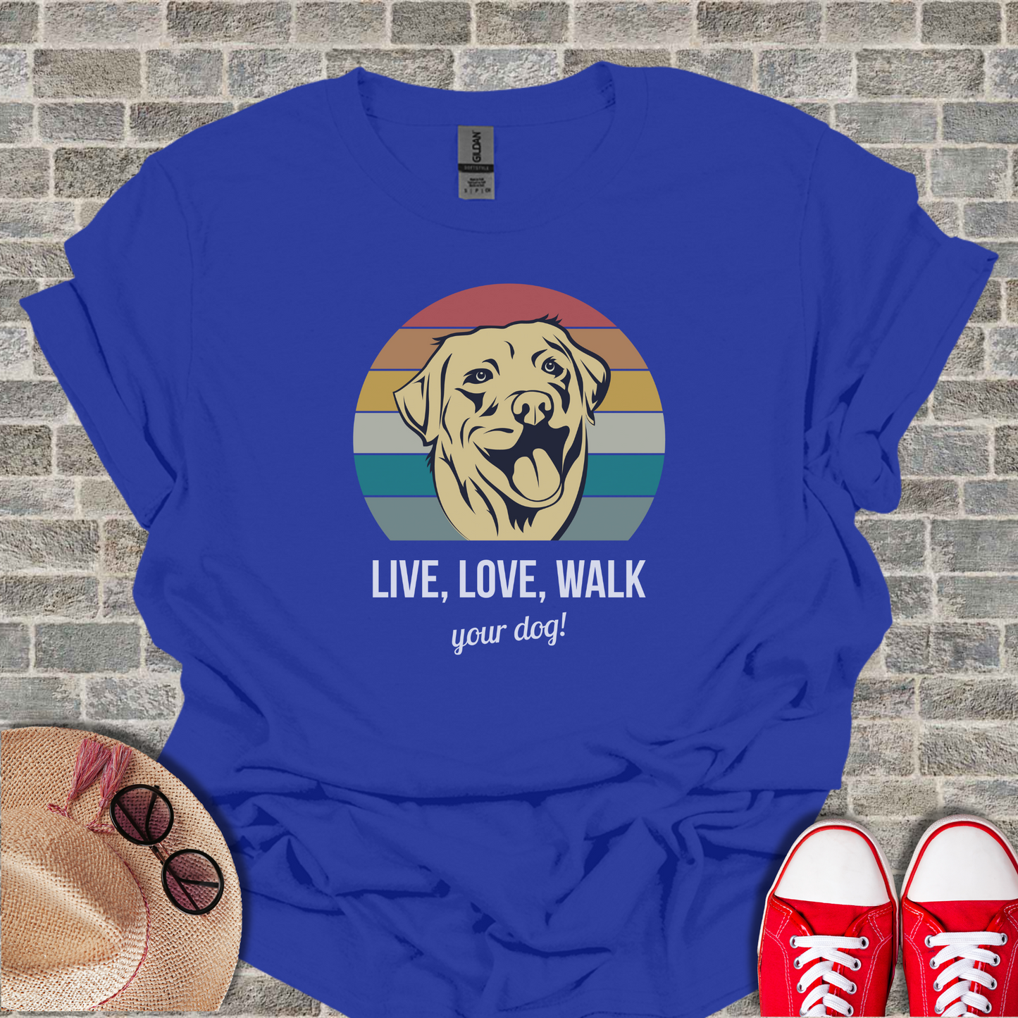 Live Love Walk Your Dog Unisex Softstyle T-Shirt1