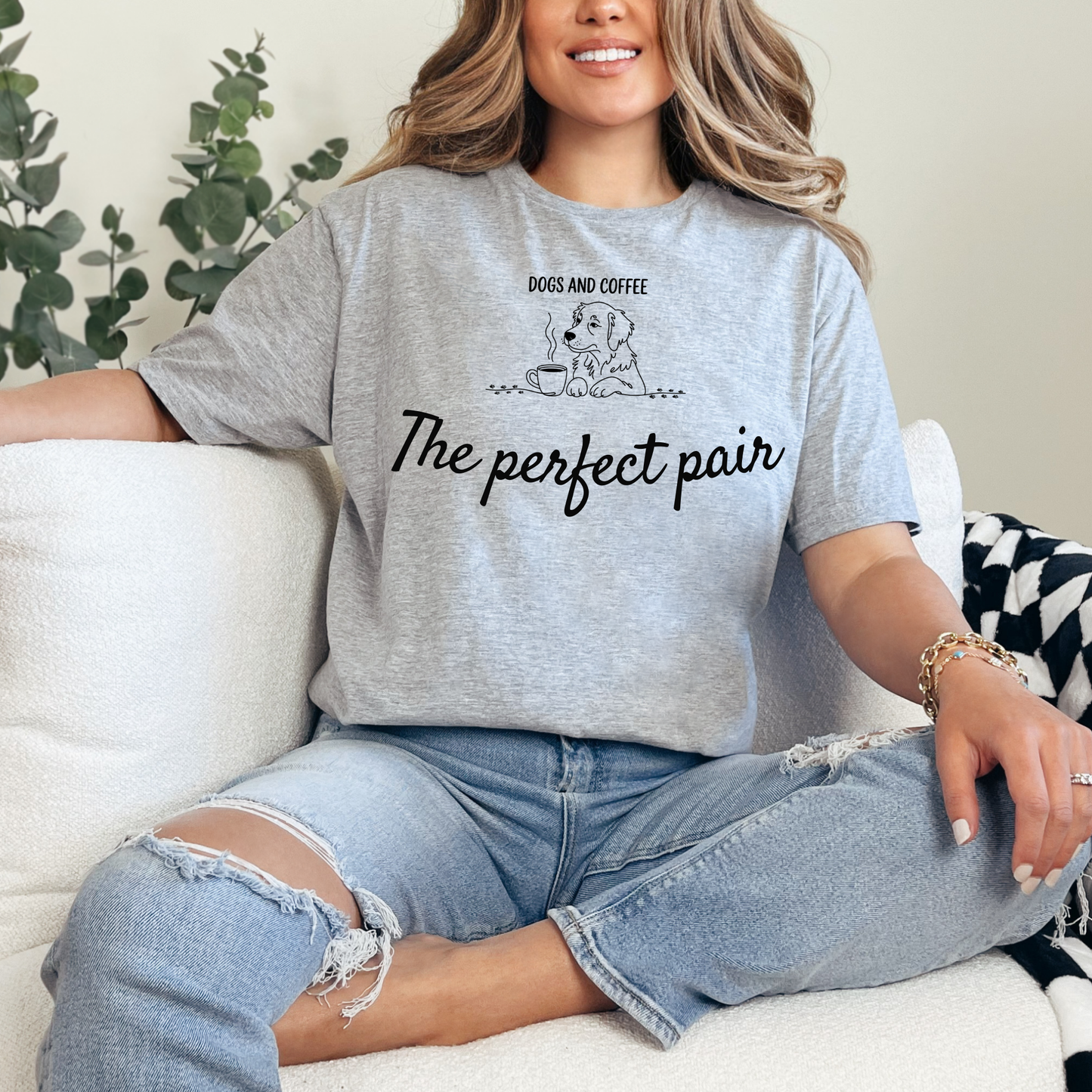 Dogs And Coffee The Perfect Pair T-Shirt