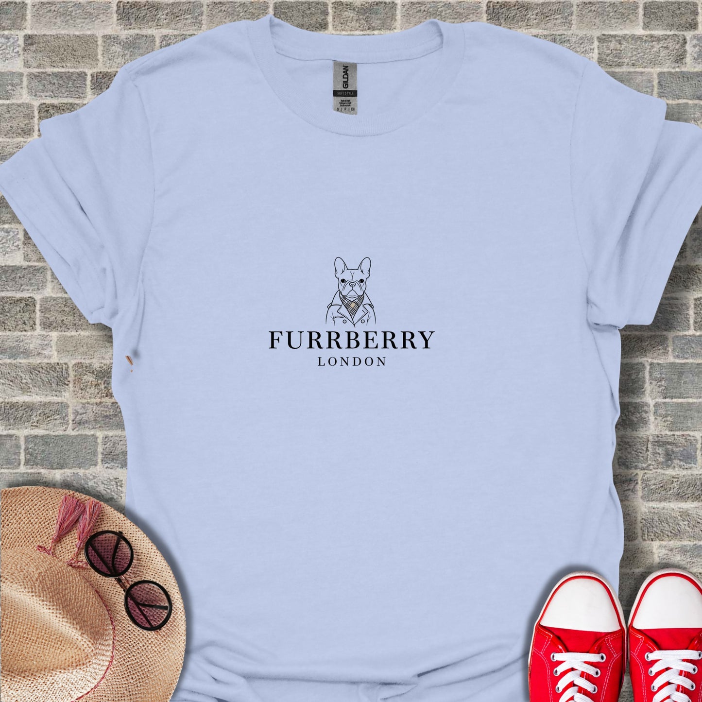 Stylish Furrberry London T-Shirt with Dog Graphic