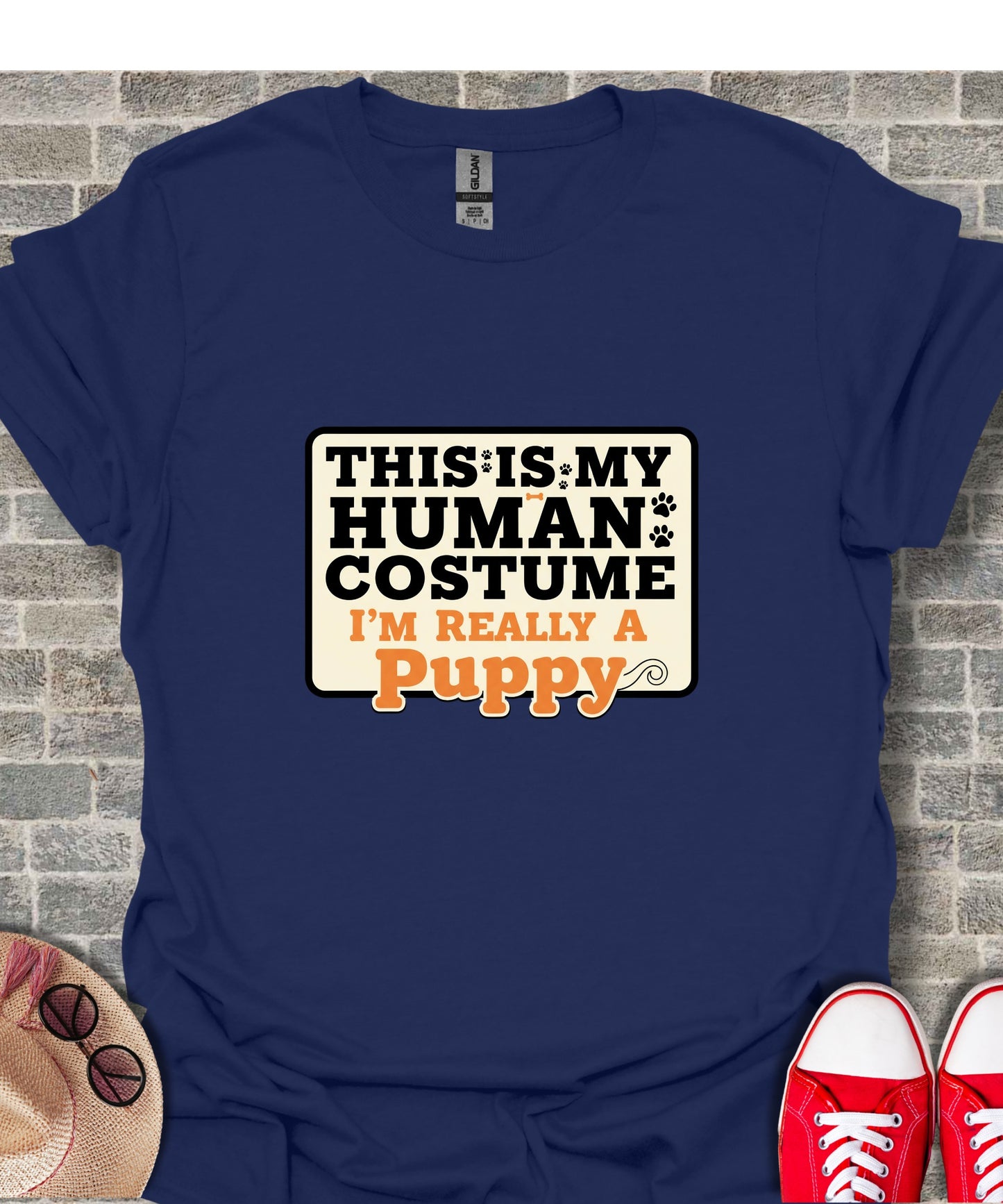 Funny Human Costume I'm Really a Puppy T-shirt