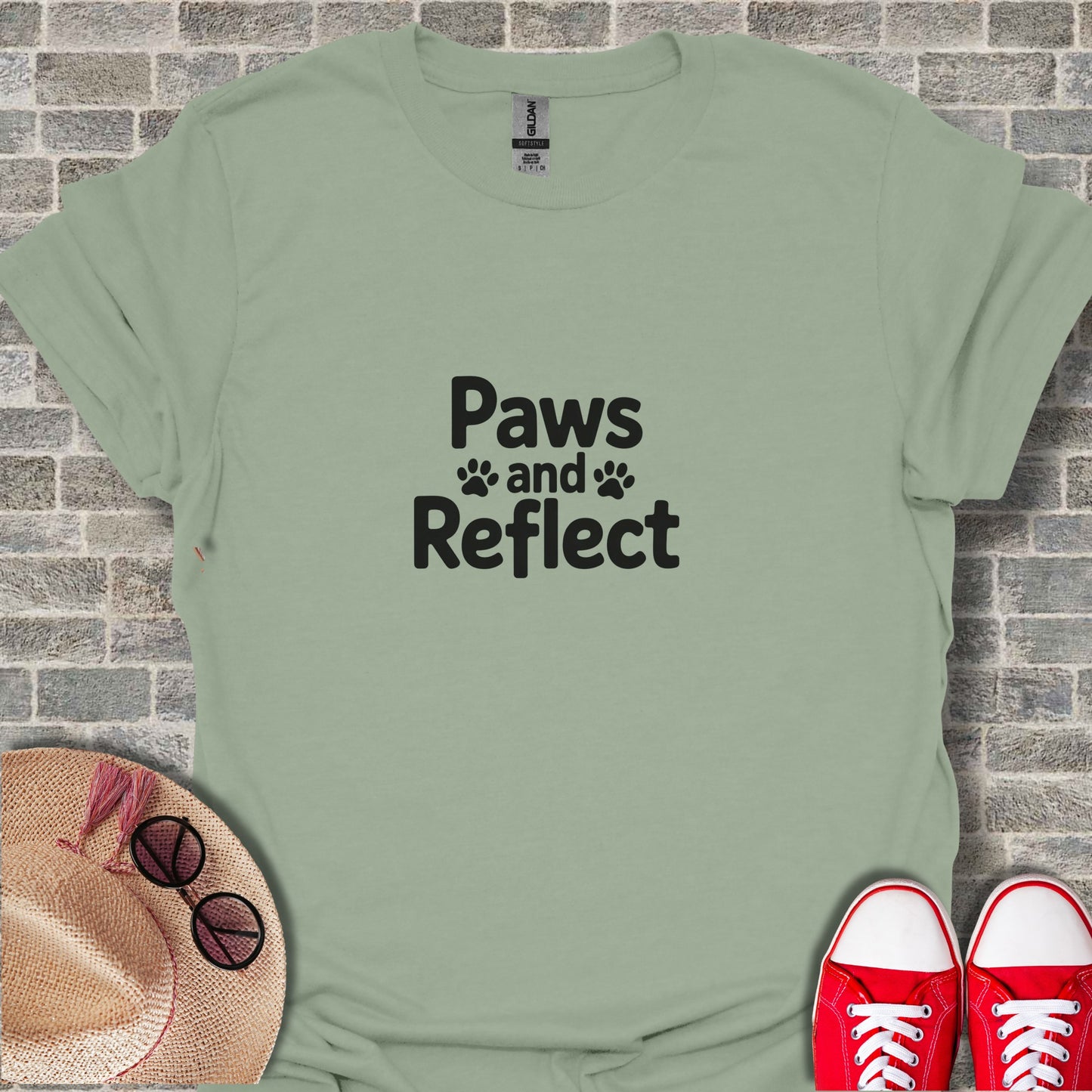 Paws and Reflect Stylish Graphic Tee Shirt Product