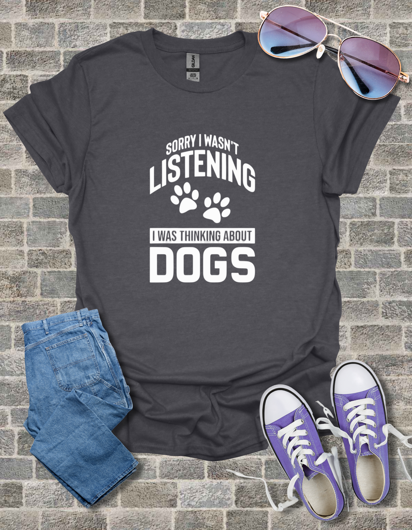 Sorry I Wasn't Listening Graphic Unisex Softstyle T-Shirt