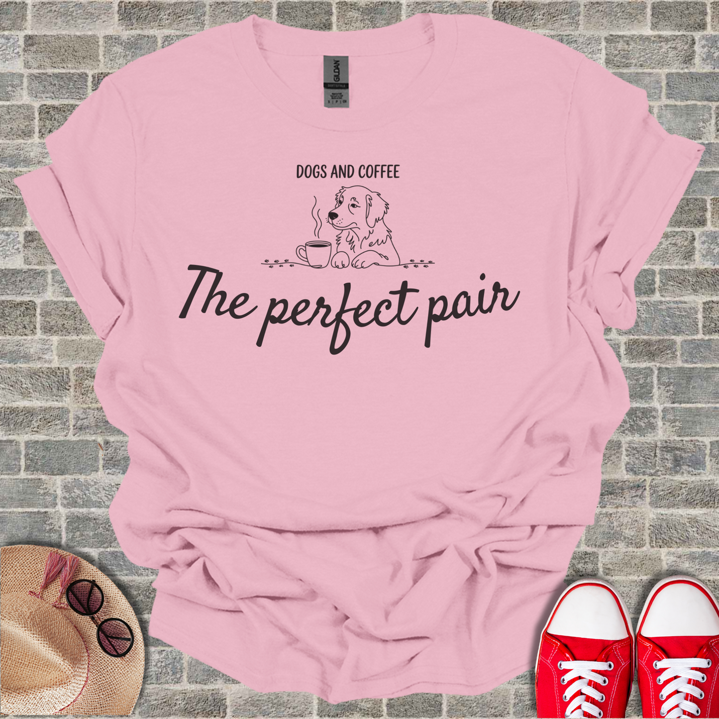 Dogs And Coffee The Perfect Pair T-Shirt