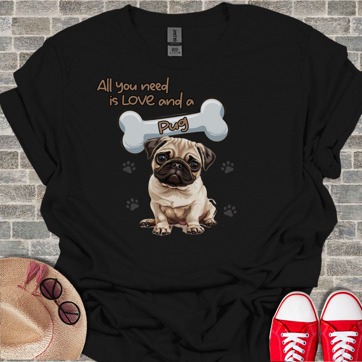 All You Need Is Love And A Pug T-Shirt
