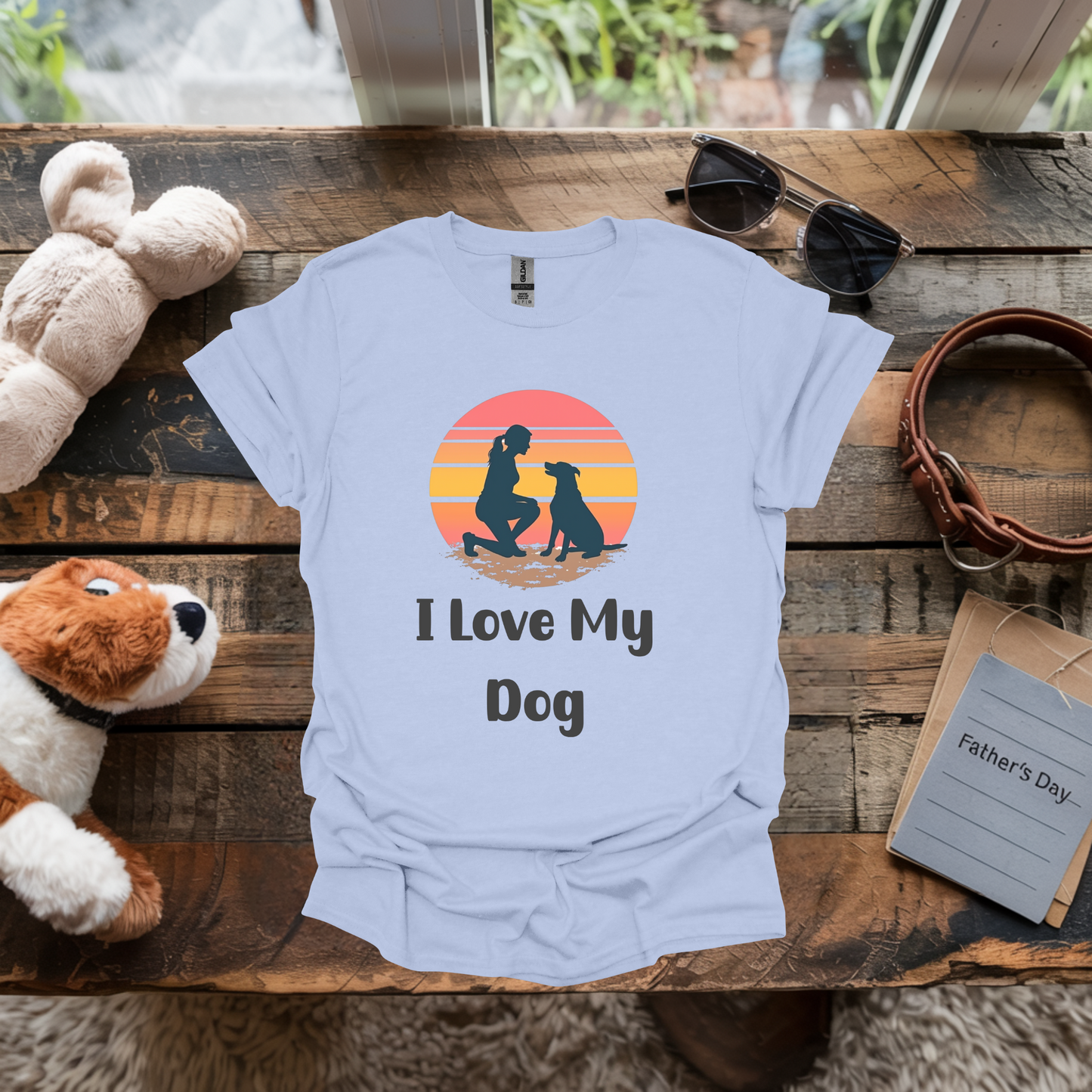 Silhouette T-Shirt - I Love My Dog Graphic Design