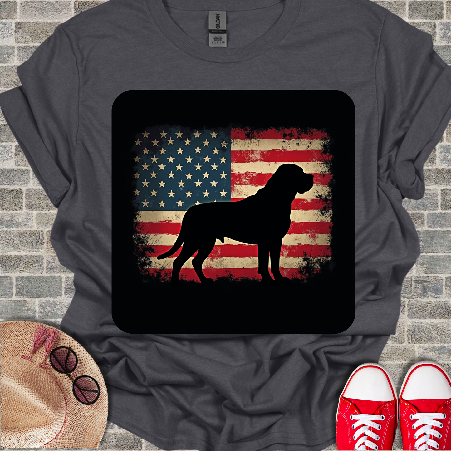 Cane Corso With Flag T Shirt