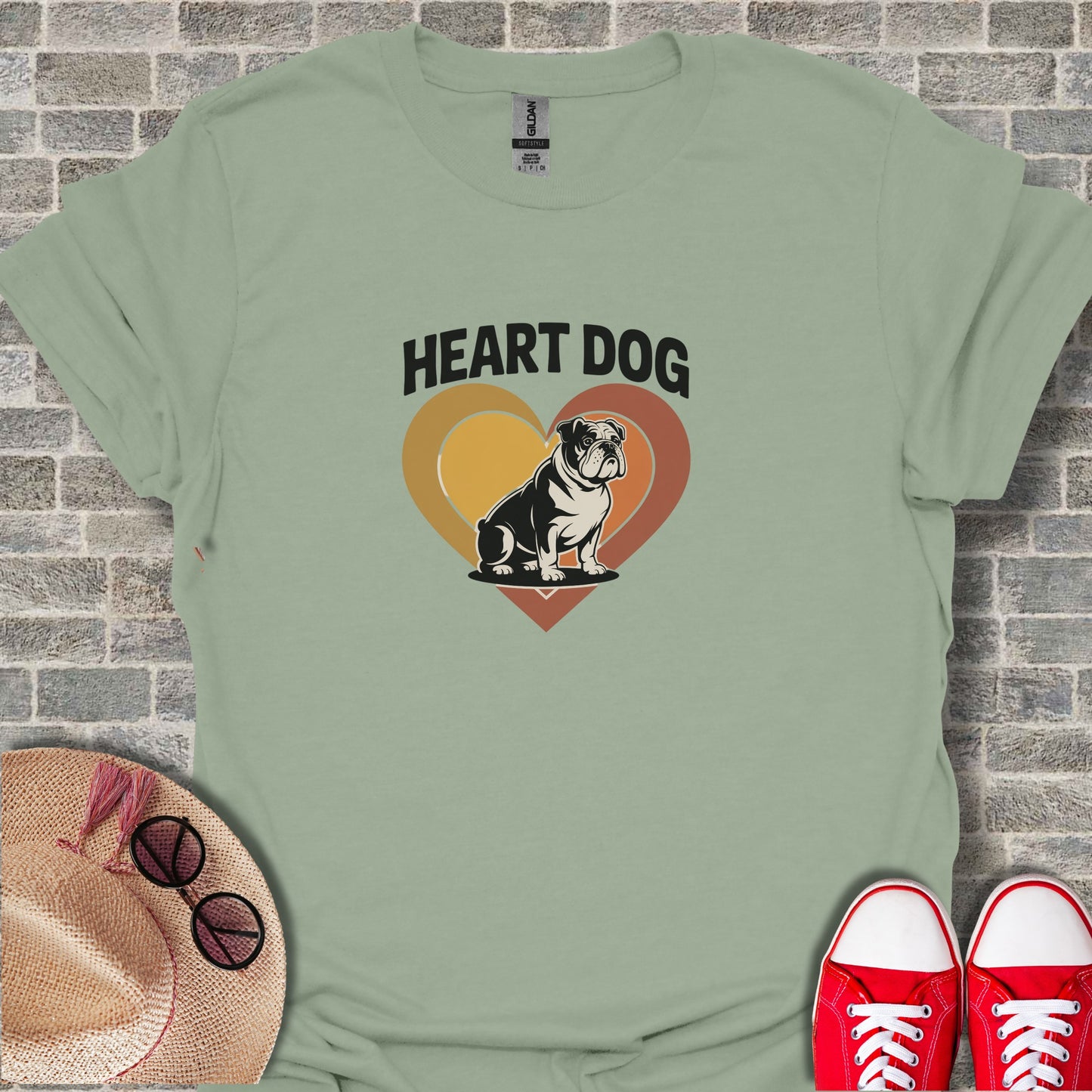 Heart Dog Graphic Tee for Pet Lovers