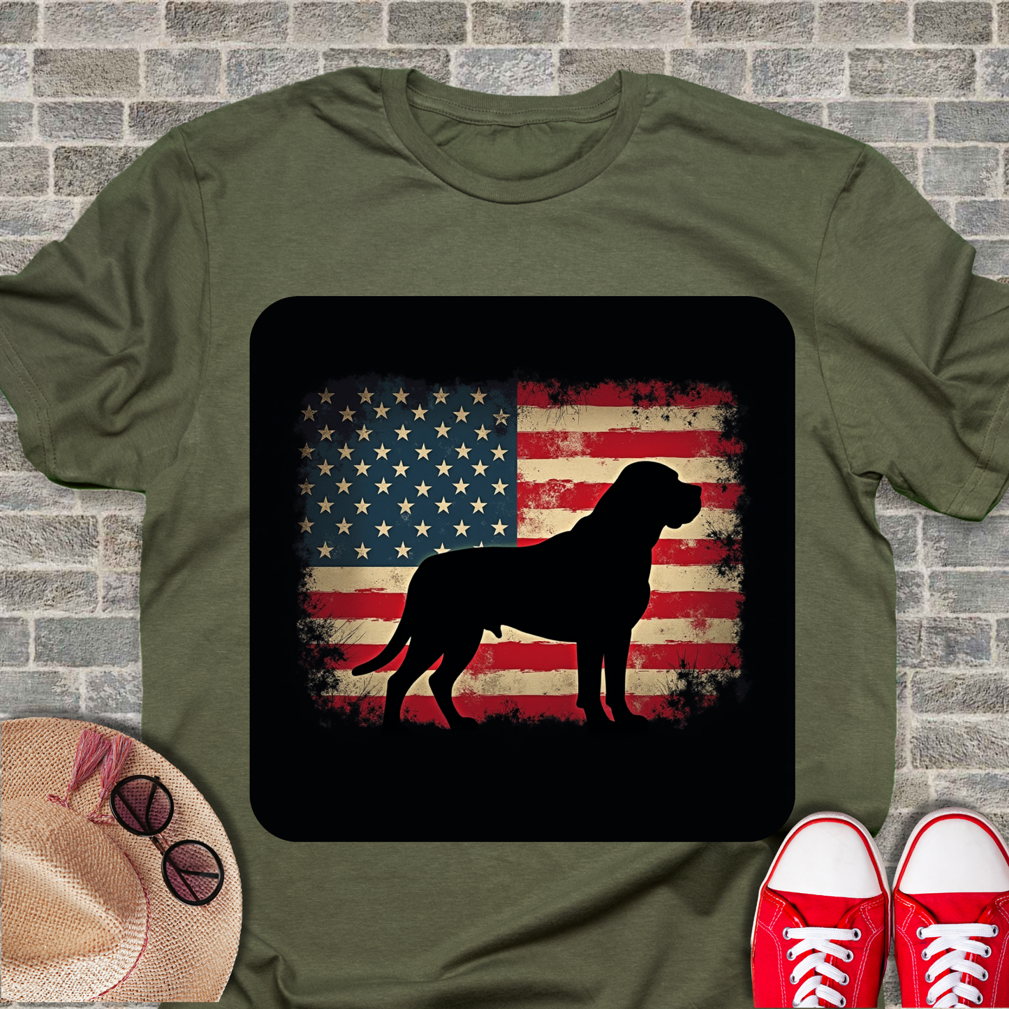 Cane Corso With Flag T Shirt