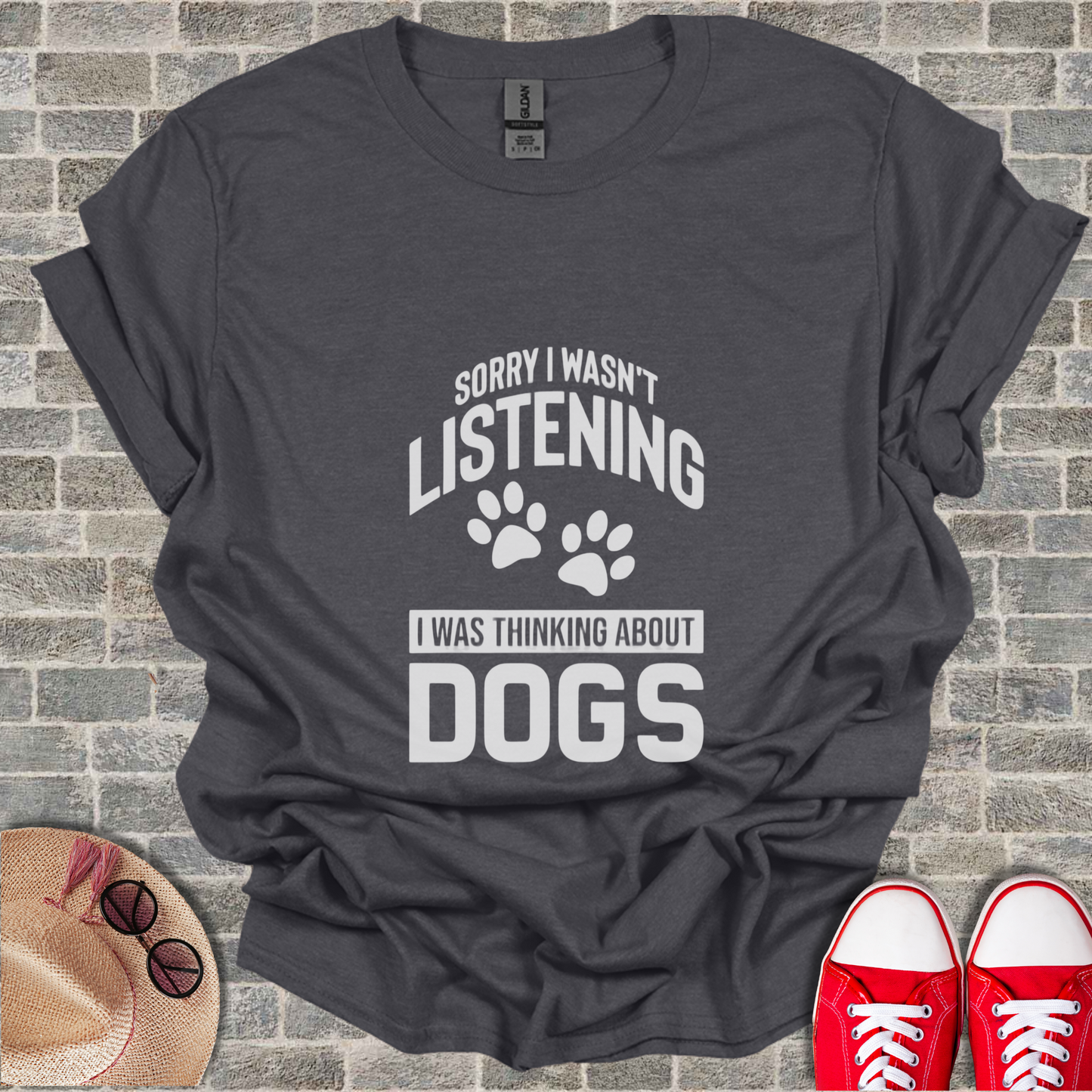 Sorry I Wasn't Listening Graphic Unisex Softstyle T-Shirt