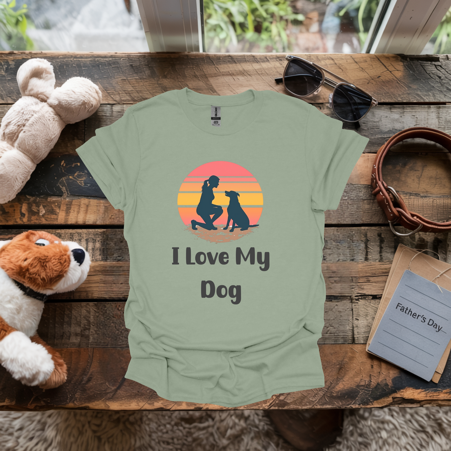 Silhouette T-Shirt - I Love My Dog Graphic Design