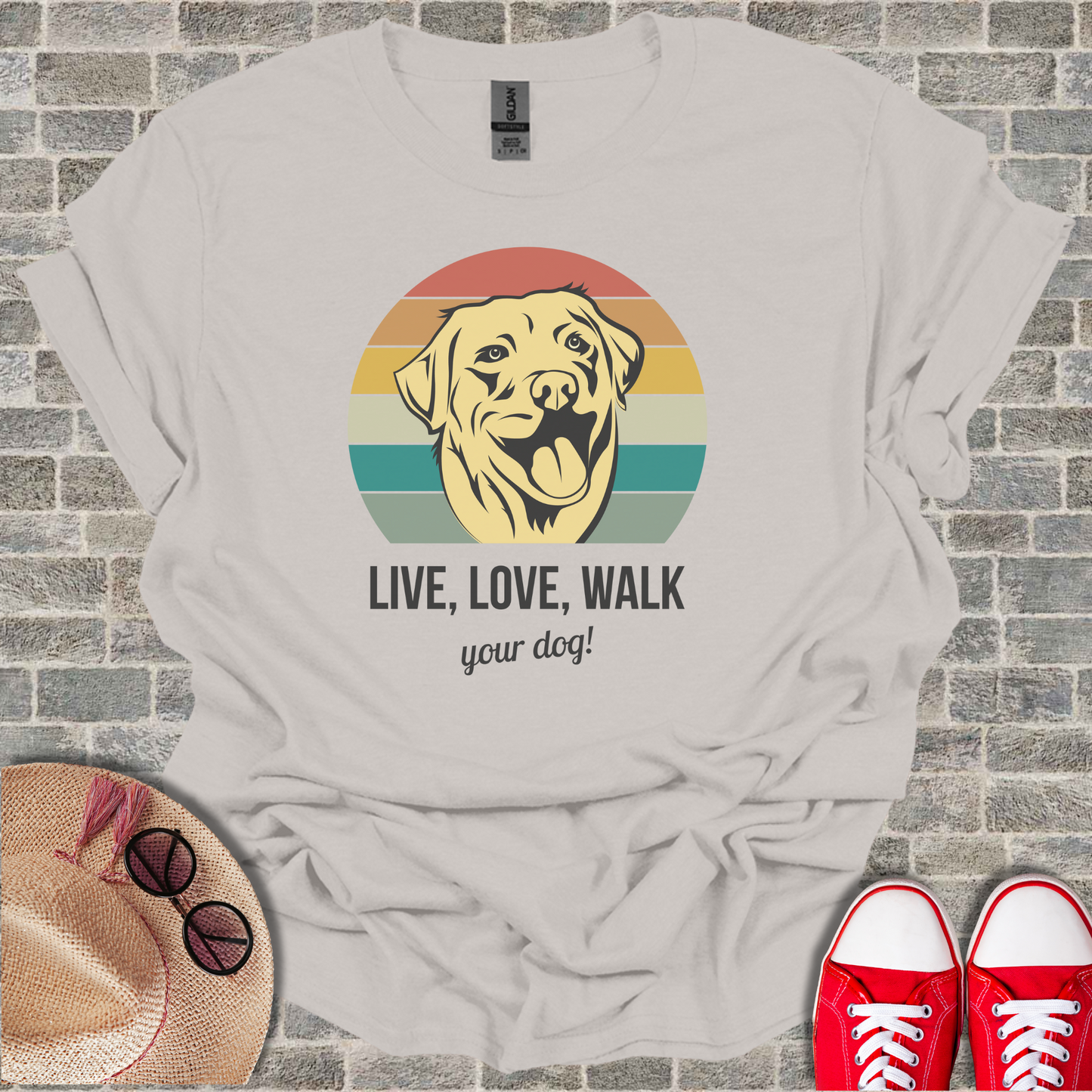 Live Love Walk Your Dog Unisex Softstyle T-Shirt1