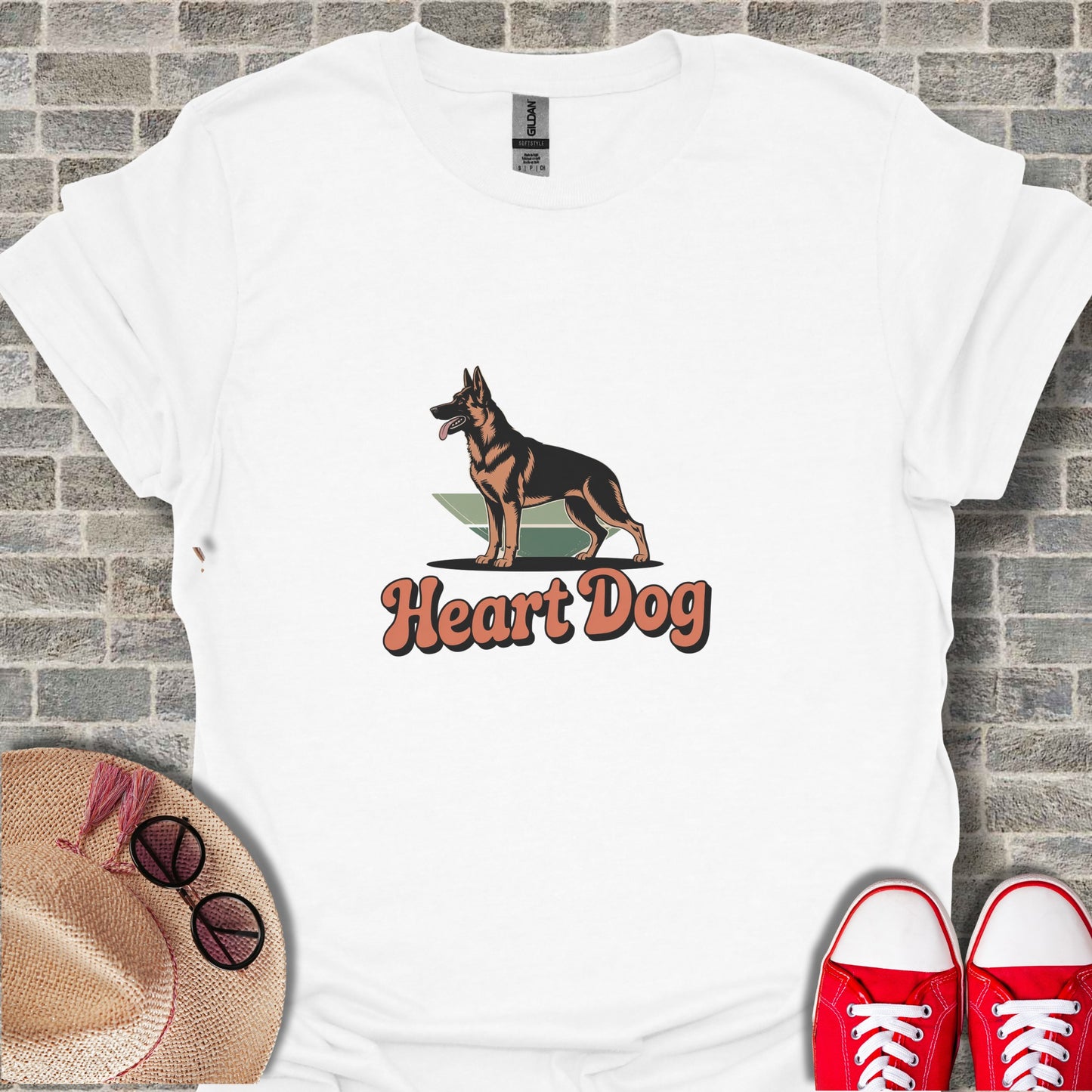 Heart Dog Graphic T-Shirt