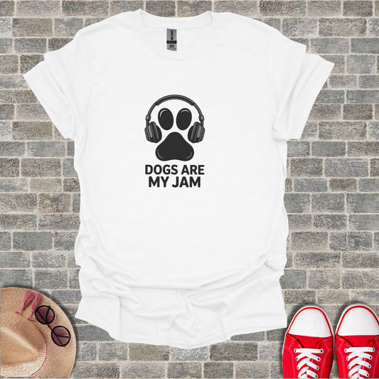 Dogs Are My Jam Paw Print Headphones Design product type
Dog Lover
Pet Owner
Paw Print
Headphones
Music Lover
Dogs My Jam
Animal Graphic
Canine Design
Puppy Love
Fur Parent
Unique Gift
Casual Style
White Top
Graphic Tee
Animal Print
Dog Mom
Dog Dad
Pet Enthusiast
Fun Design
Music Dog