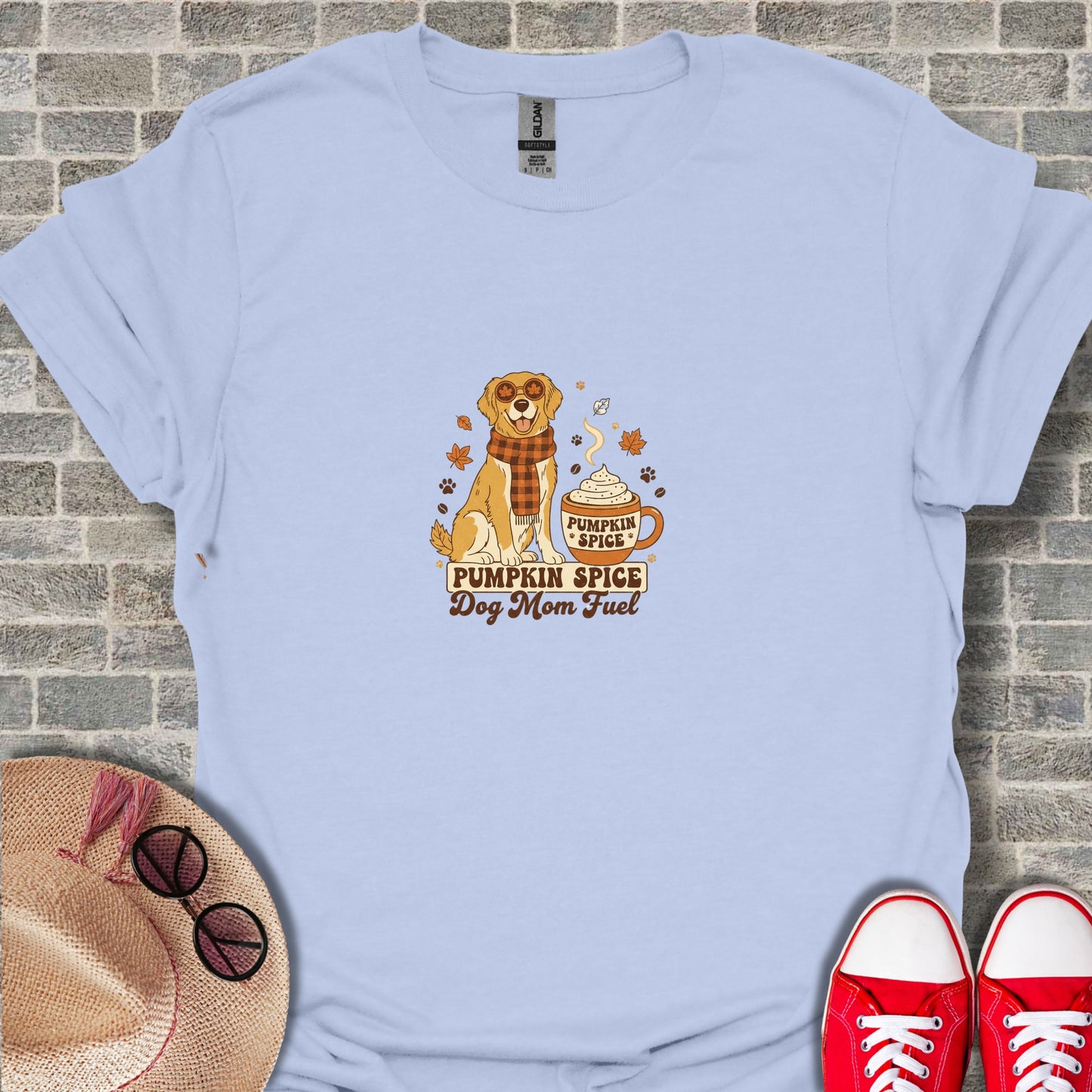Pumpkin Spice Dog Mom Fuel Creative Graphic Tee