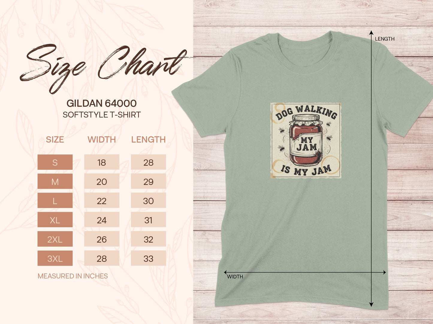 Dog Walking Is My Jam Gildan 64000 T-Shirt