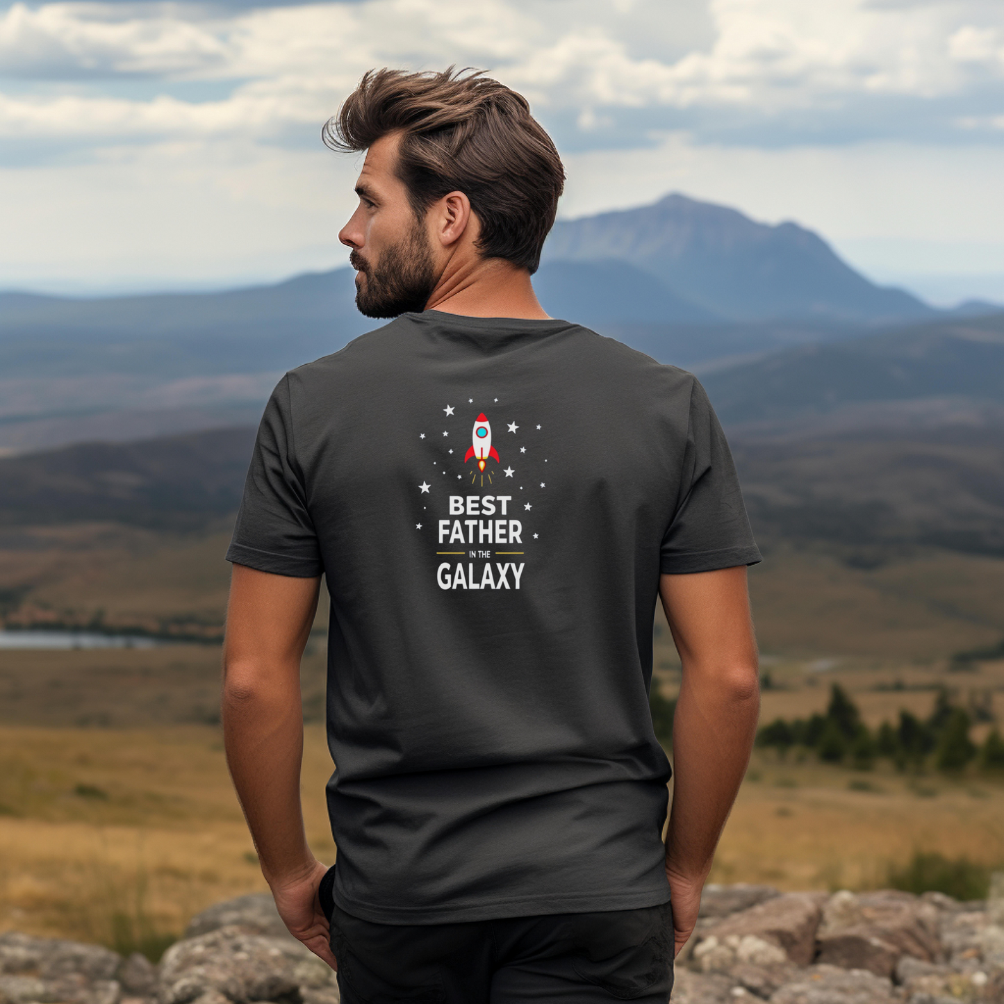 Best Father in the Galaxy Unisex Softstyle T-Shirt - Perfect Father's Day Gift