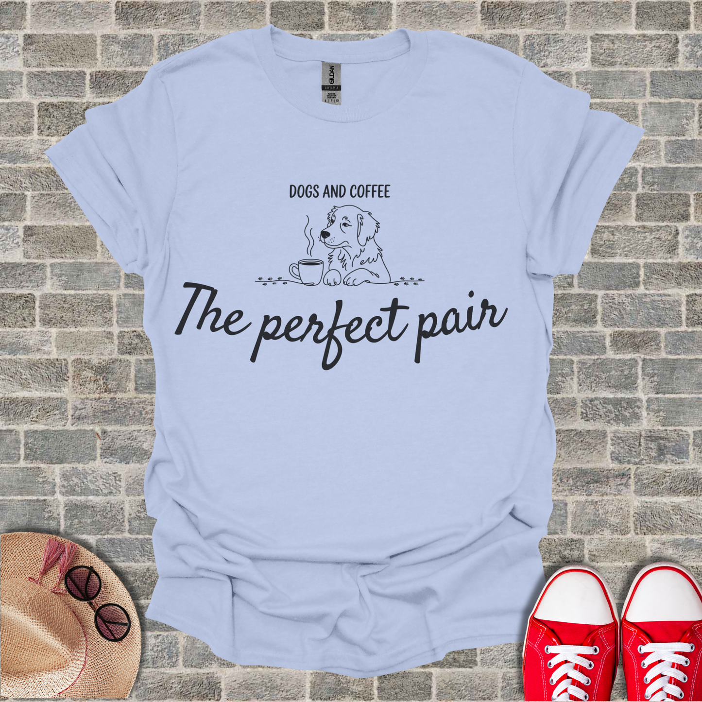 Dogs And Coffee The Perfect Pair T-Shirt