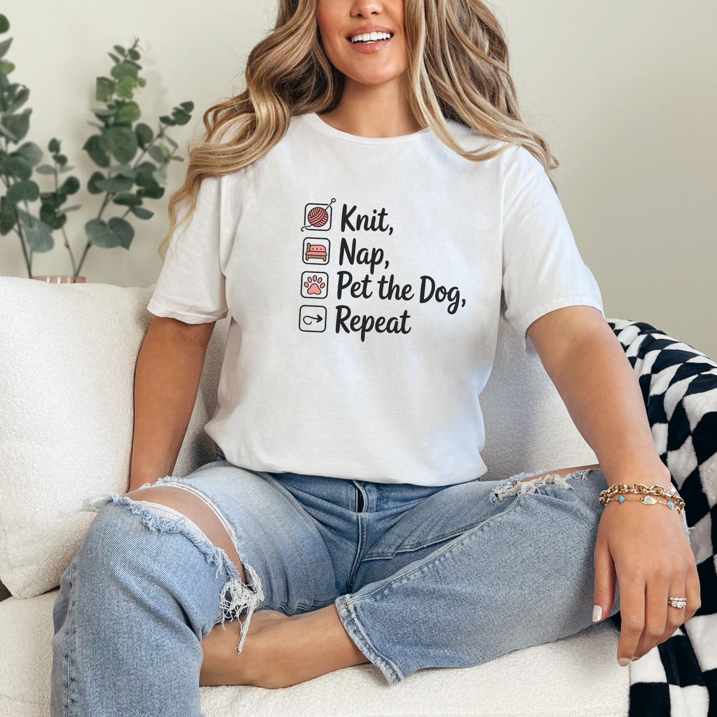 Knit Nap Pet the Dog Unisex T-Shirt