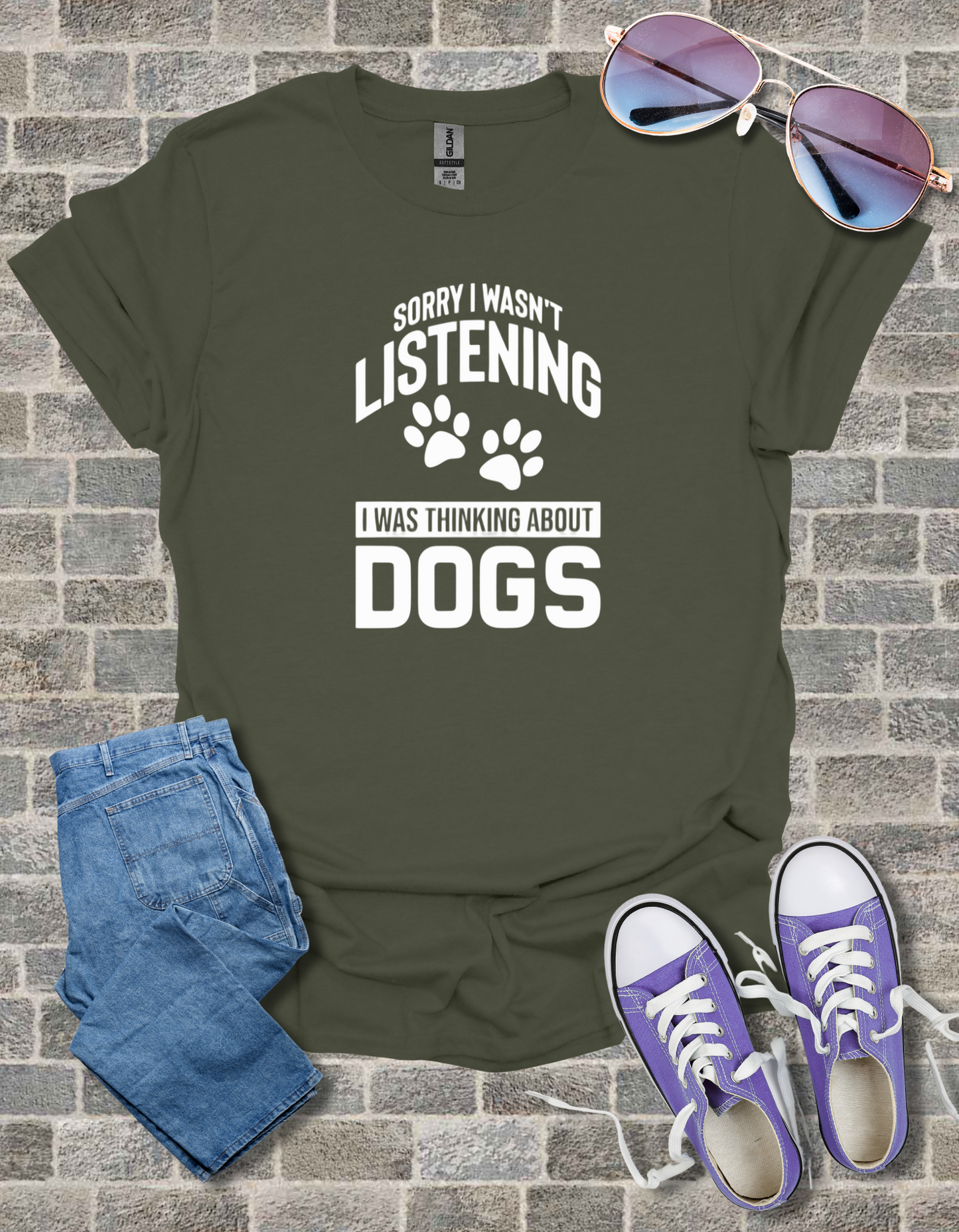 Sorry I Wasn't Listening Graphic Unisex Softstyle T-Shirt