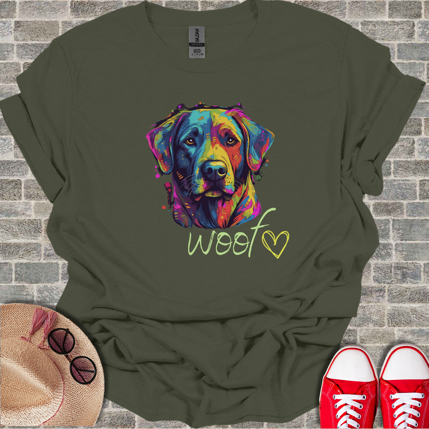 Woof design Unisex Softstyle T-Shirt