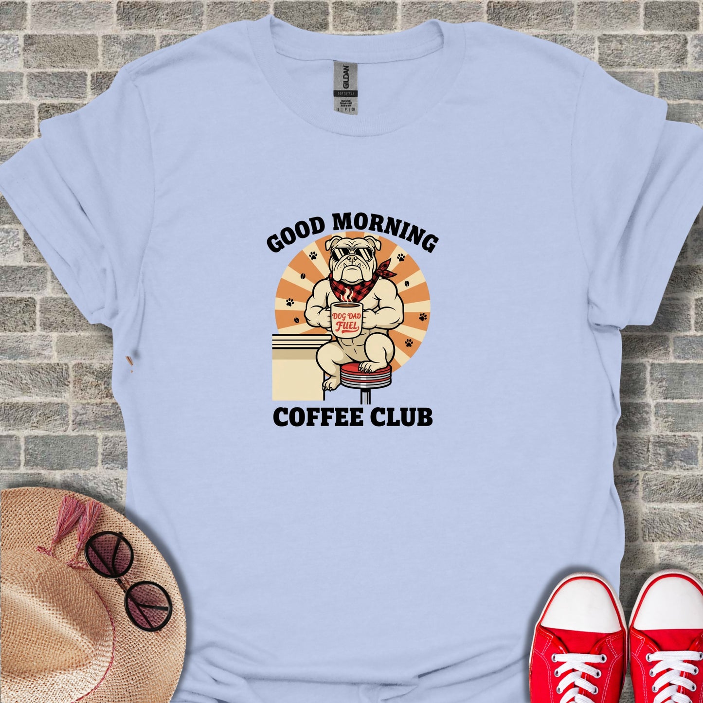 Good Morning Coffee Club Bulldog T-Shirt