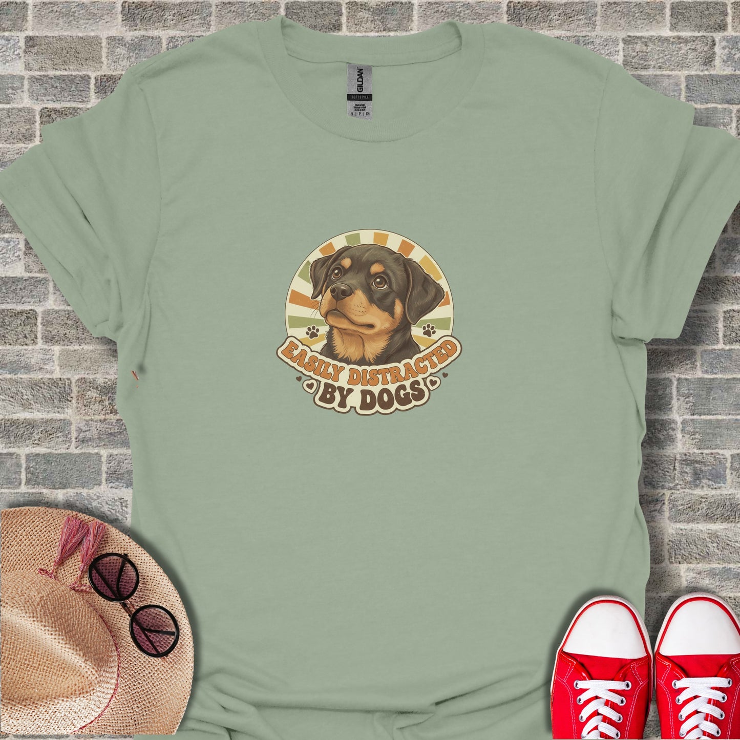 Easily Distracted By Dogs Graphic T-shirt